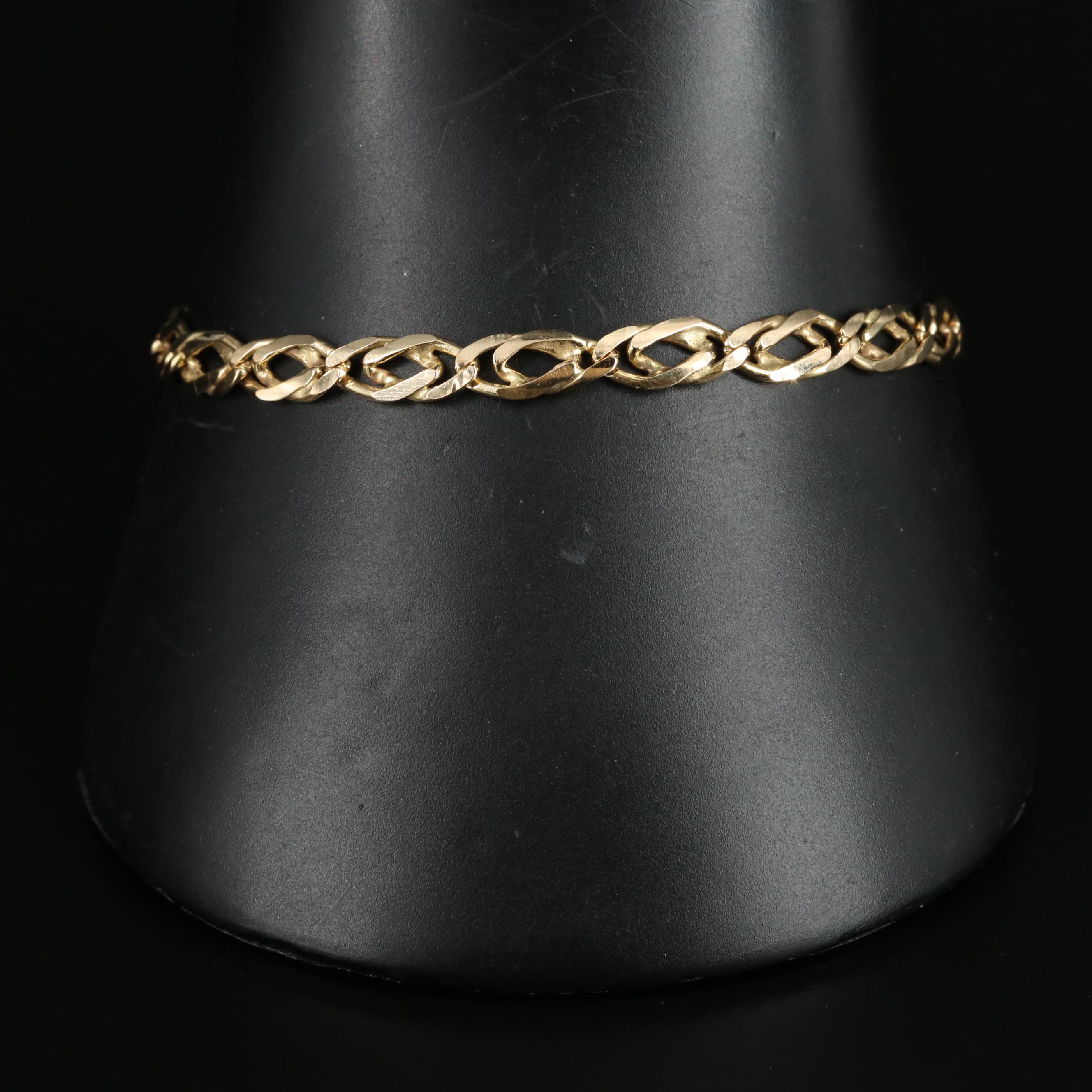 14K Oval Link Bracelet