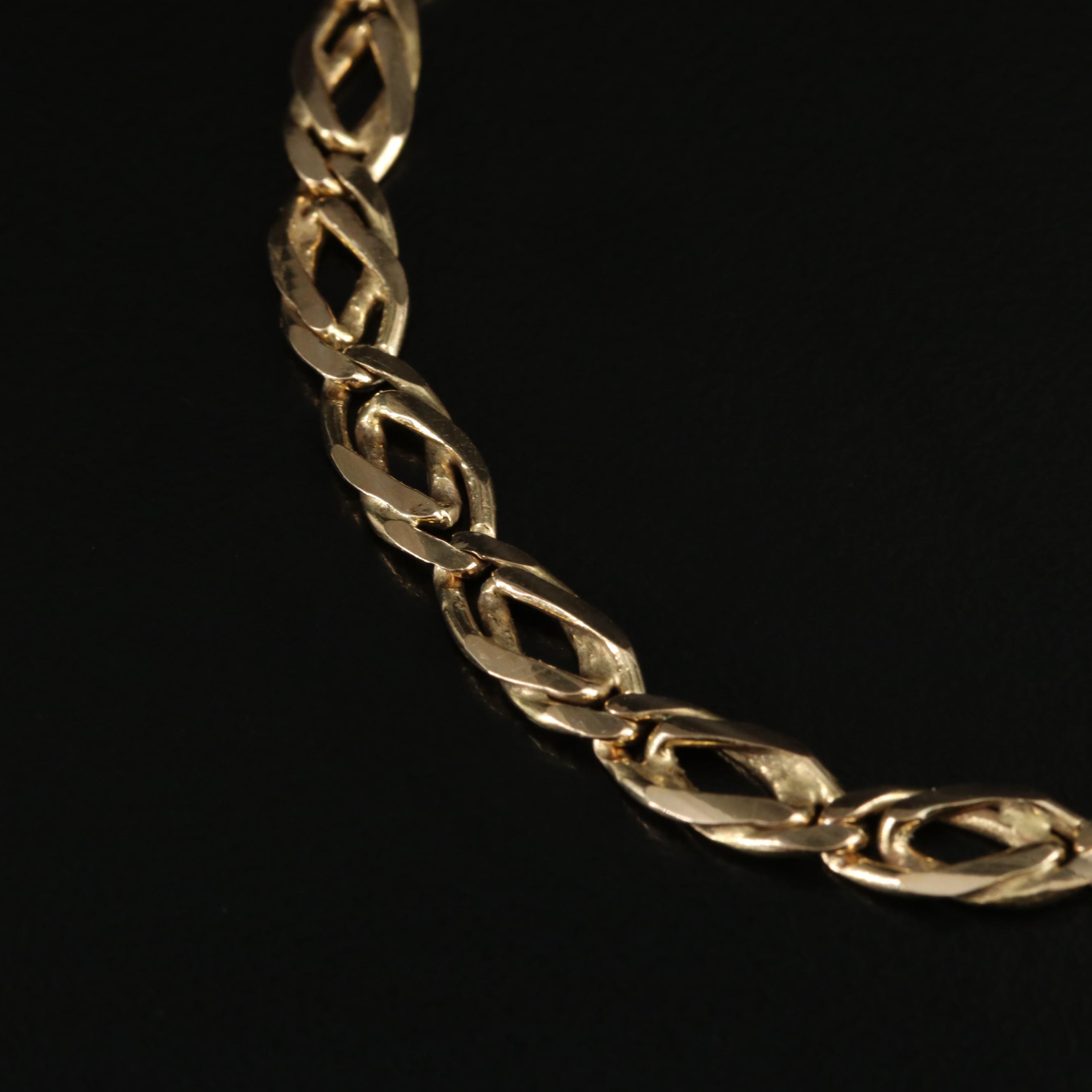 14K Oval Link Bracelet
