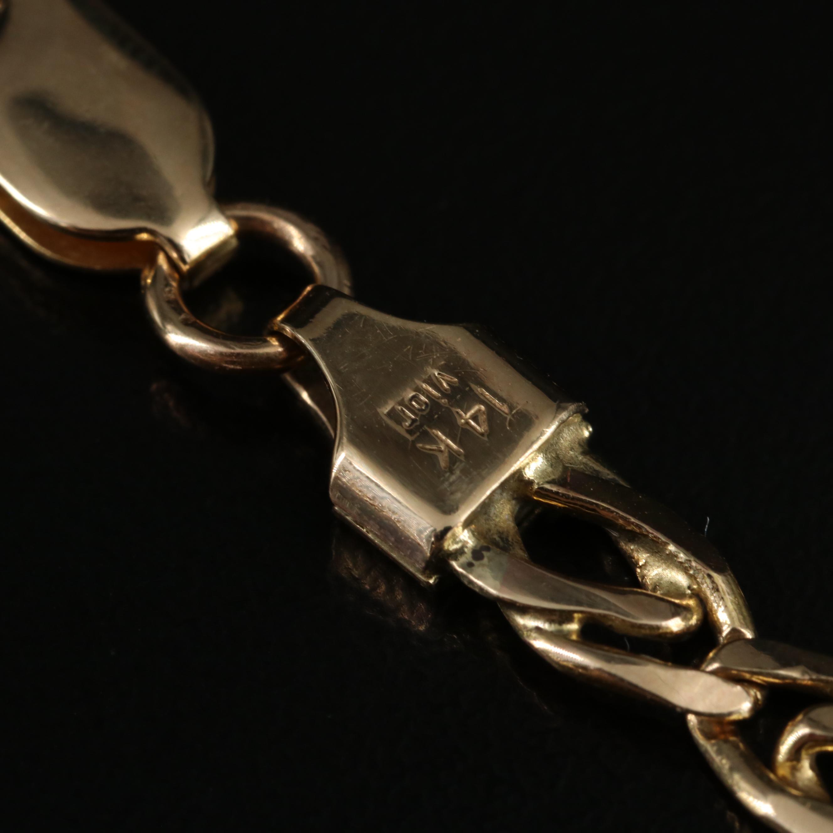 14K Oval Link Bracelet