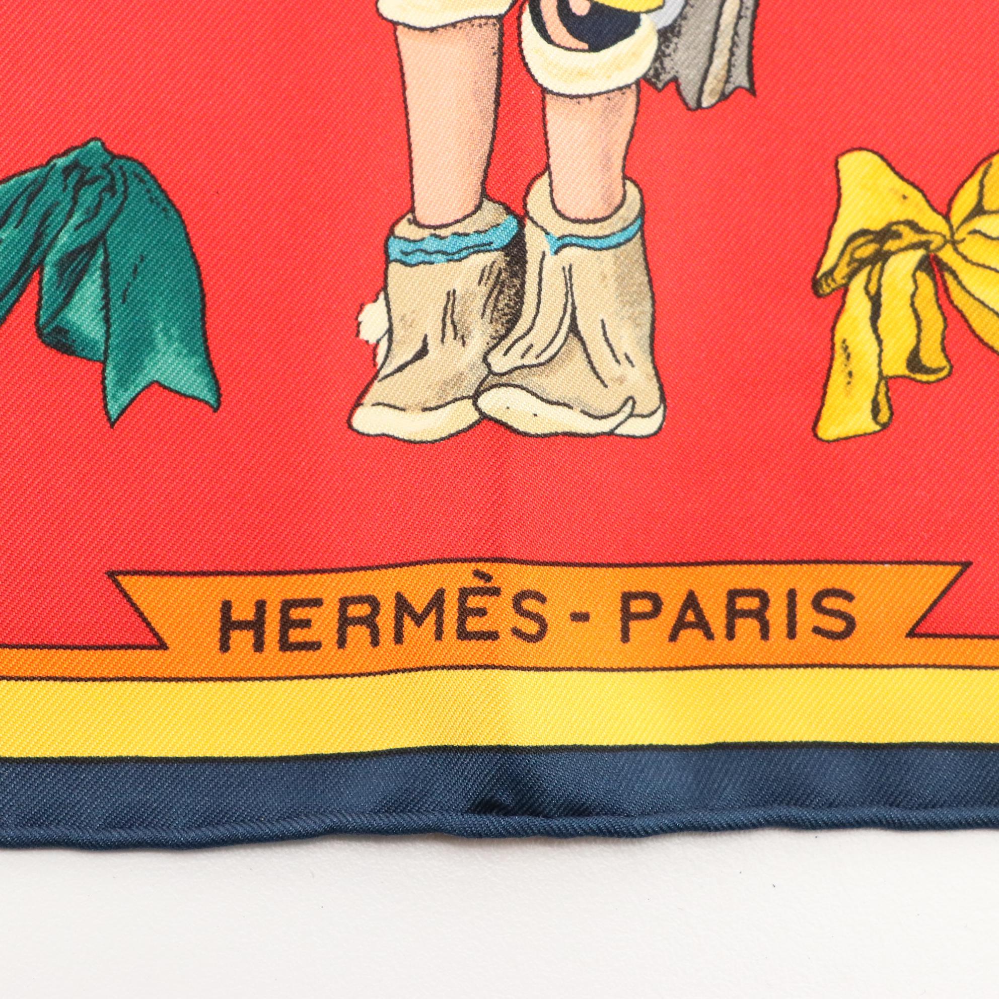 Hermès "Kachinas" Scarf 90 in Silk Twill