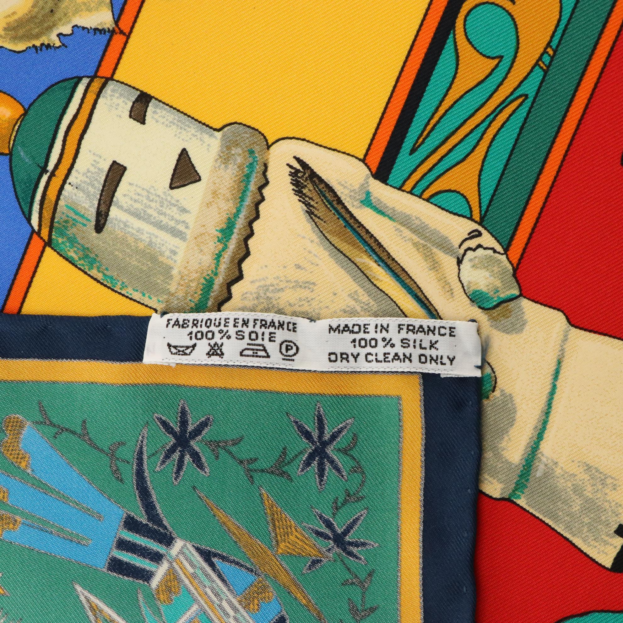Hermès "Kachinas" Scarf 90 in Silk Twill