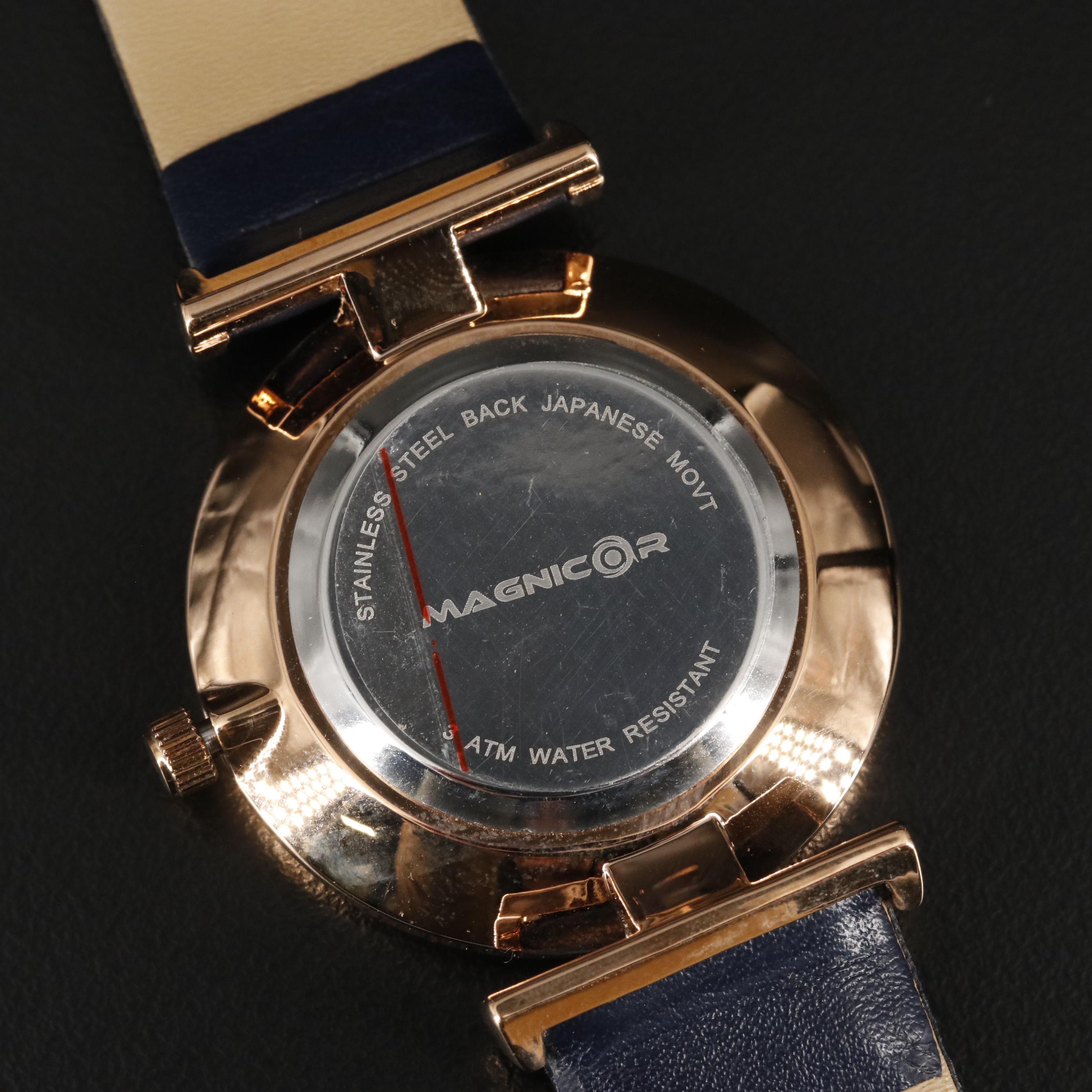 Magnicor Watch with Blue Argyle Dial and Strap