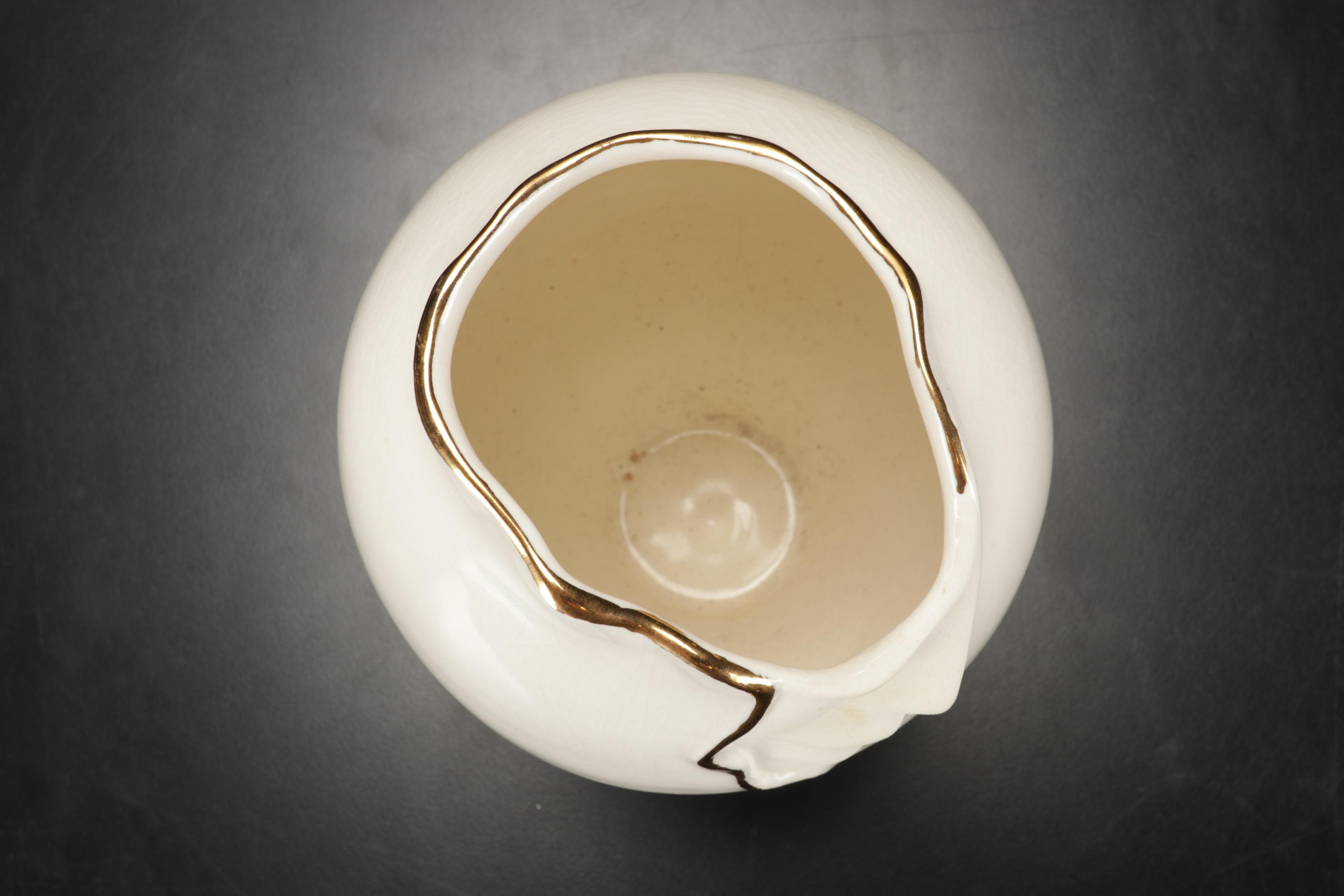 Blue Sky Porcelain By Sara Lund Studios Figural Ceramic Vase