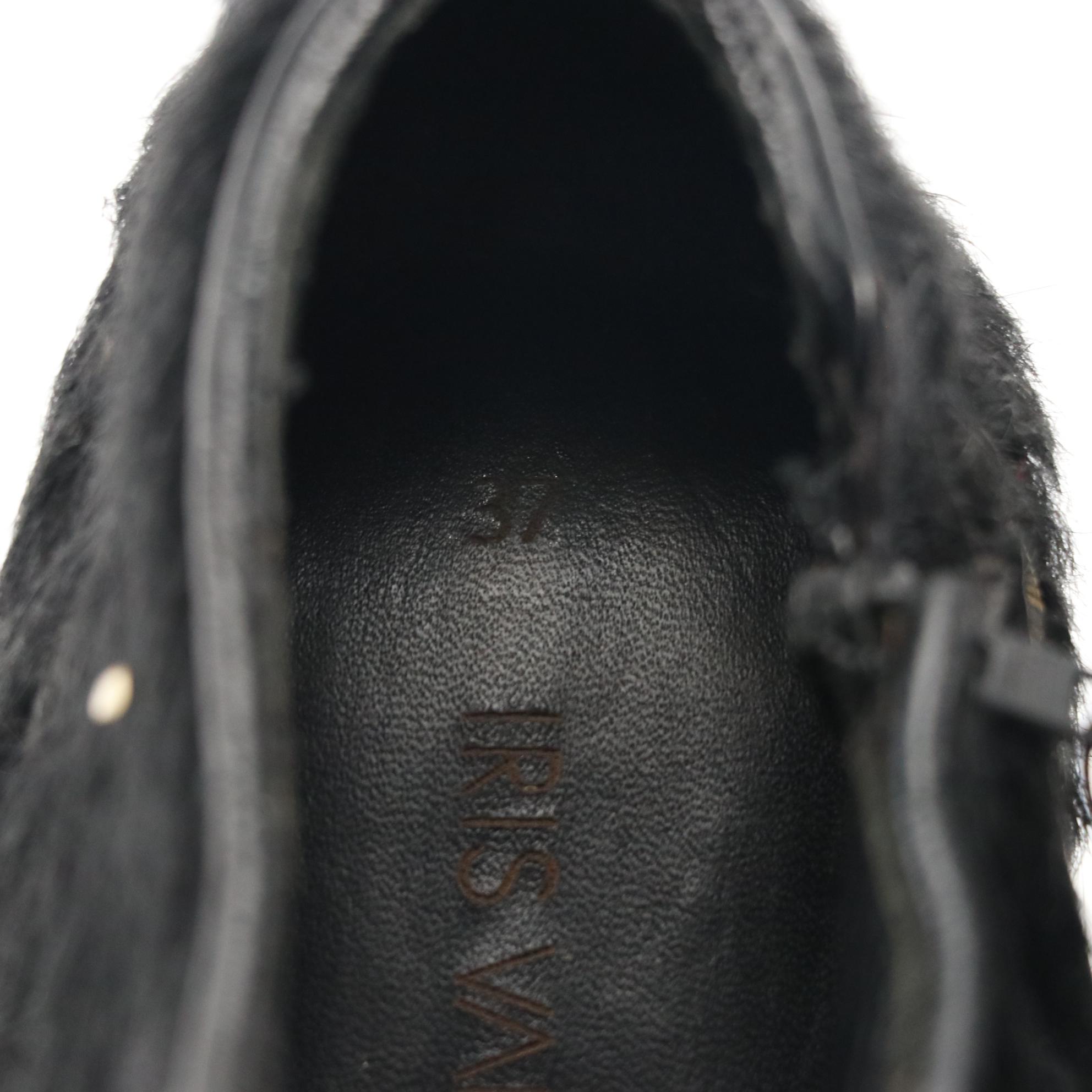 Iris Van Herpen Stitched Coil Wire and Pony Hair Sculpted High Heel Ankle Boots