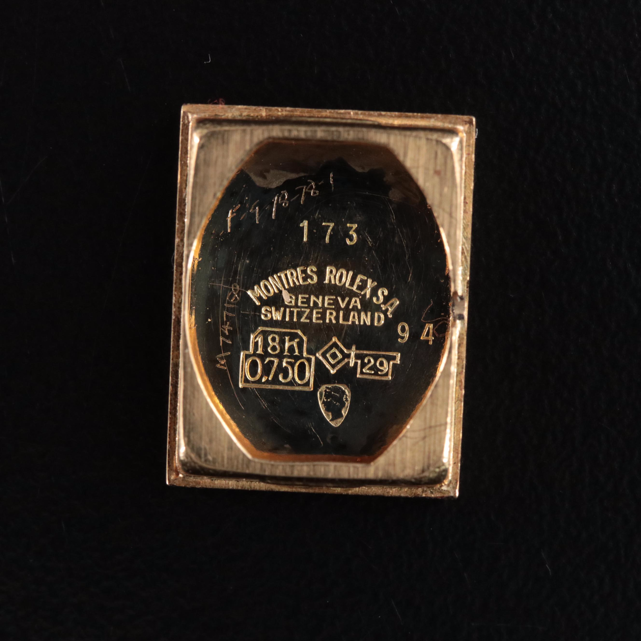 Vintage Rolex Precision 18K Diamond Watch