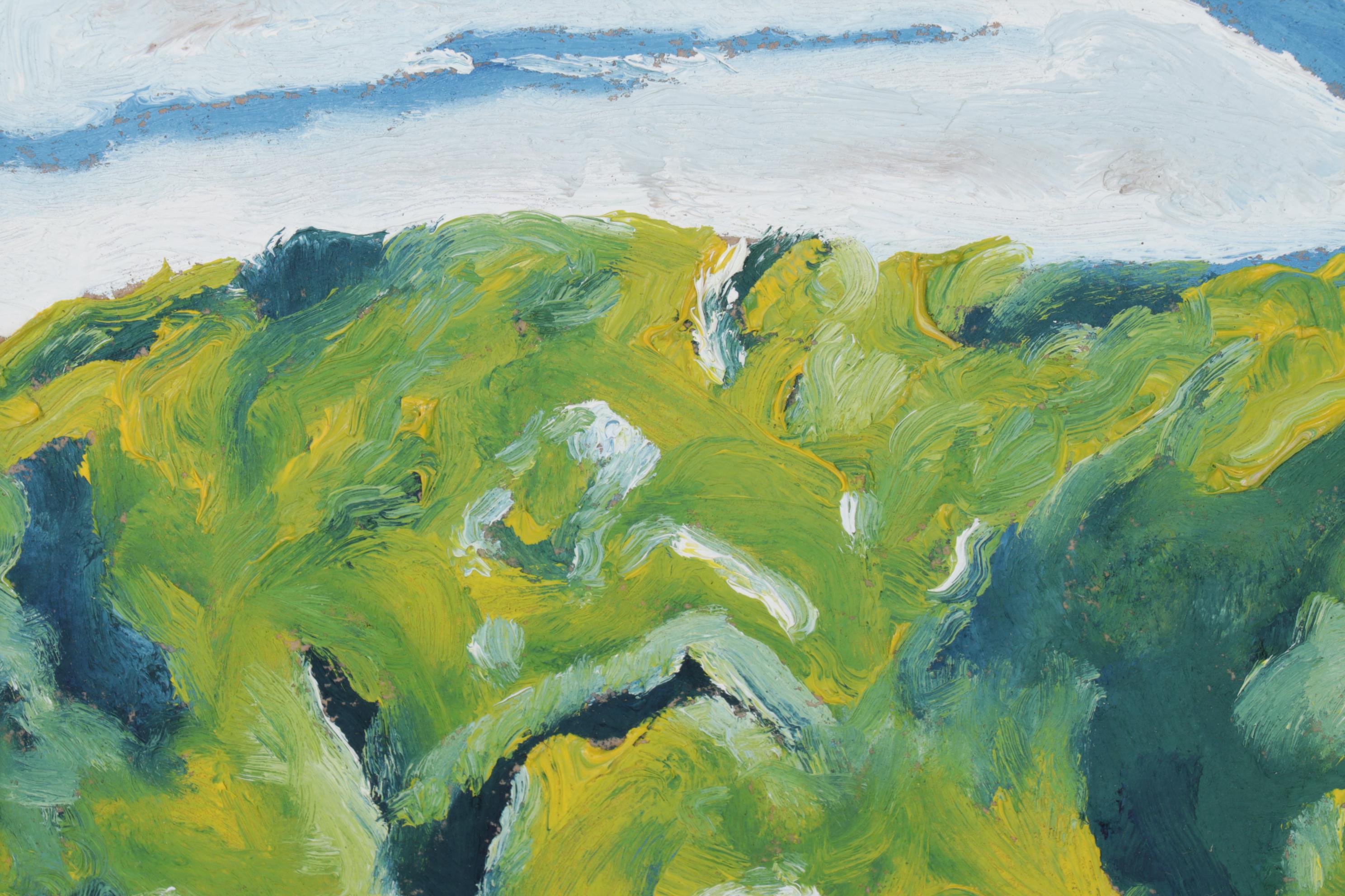 François Fournier Landscape Oil Painting "The Bunch," 2008