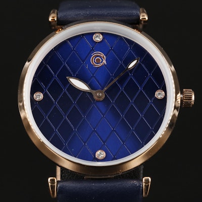 Magnicor Wristwatch with Blue Argyle Dial and Strap