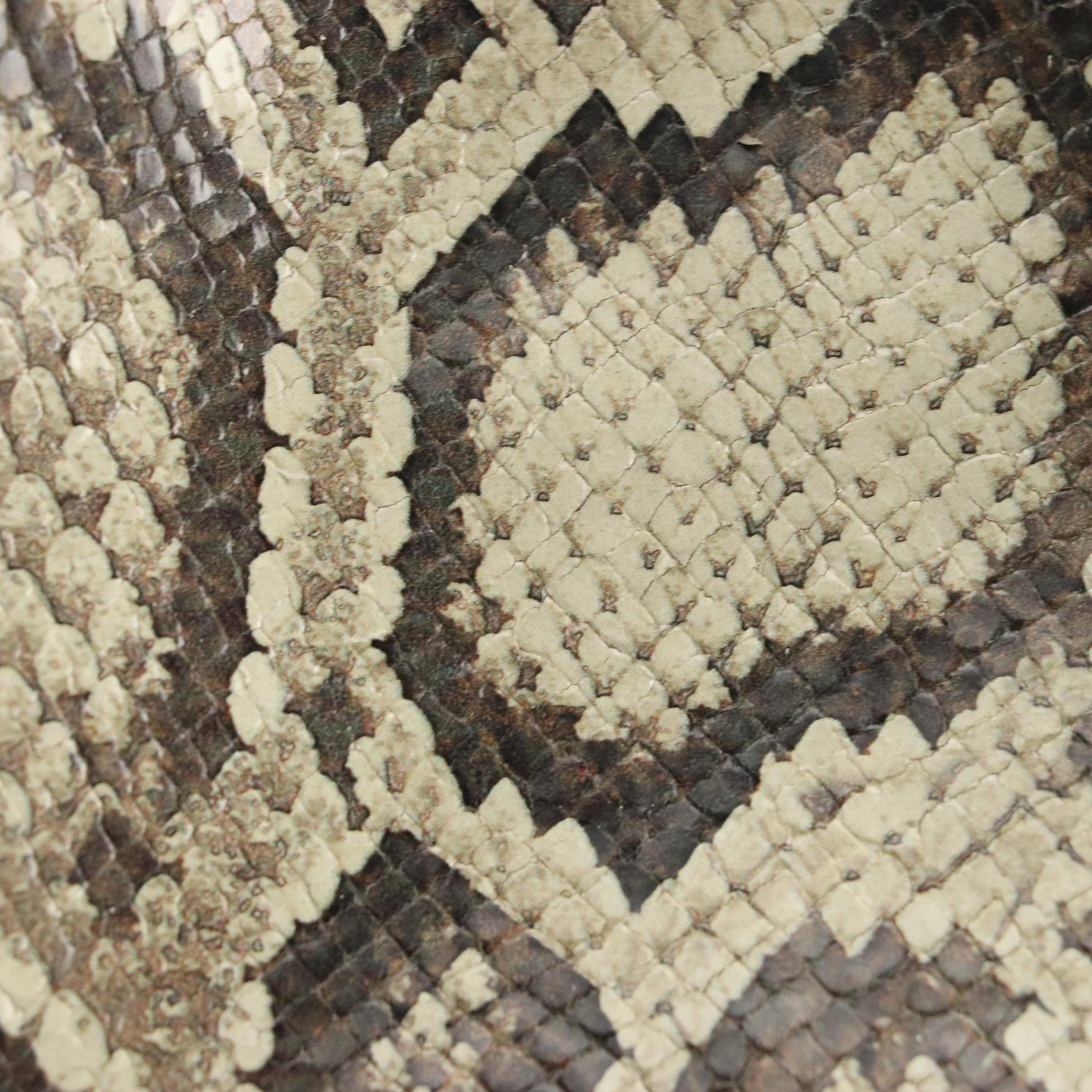 Longchamp Leather Embossed Python Tote Bag