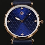 Magnicor Wristwatch with Blue Argyle Dial and Strap
