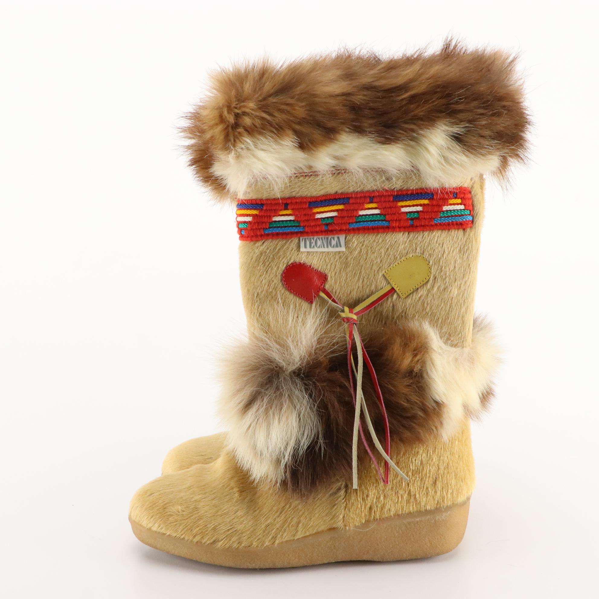 Tecnica Apres Goat Fur & Sherpa Aztec Winter Ski Boots