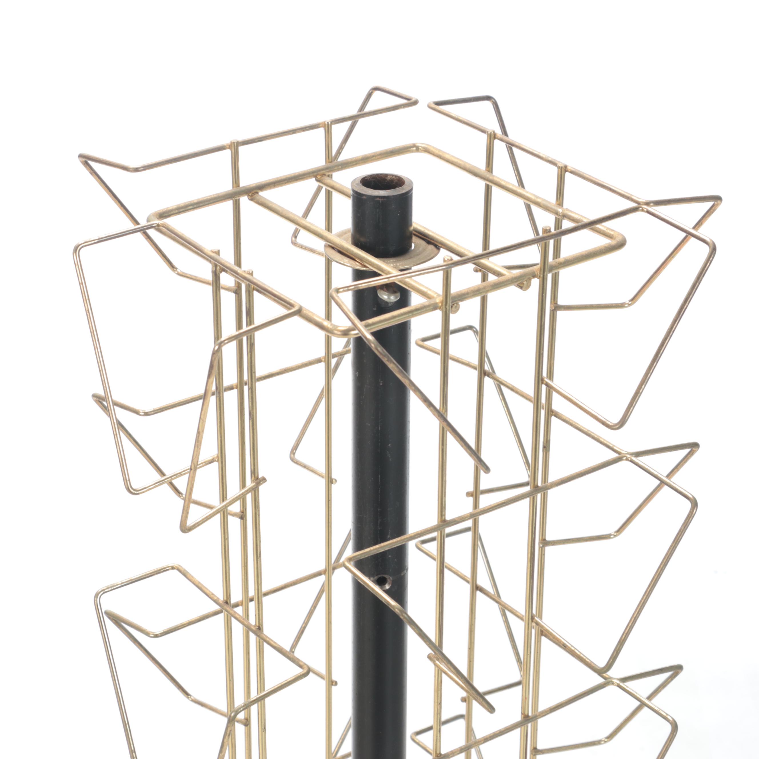 Pair of Revolving Postcard Racks and Postcards