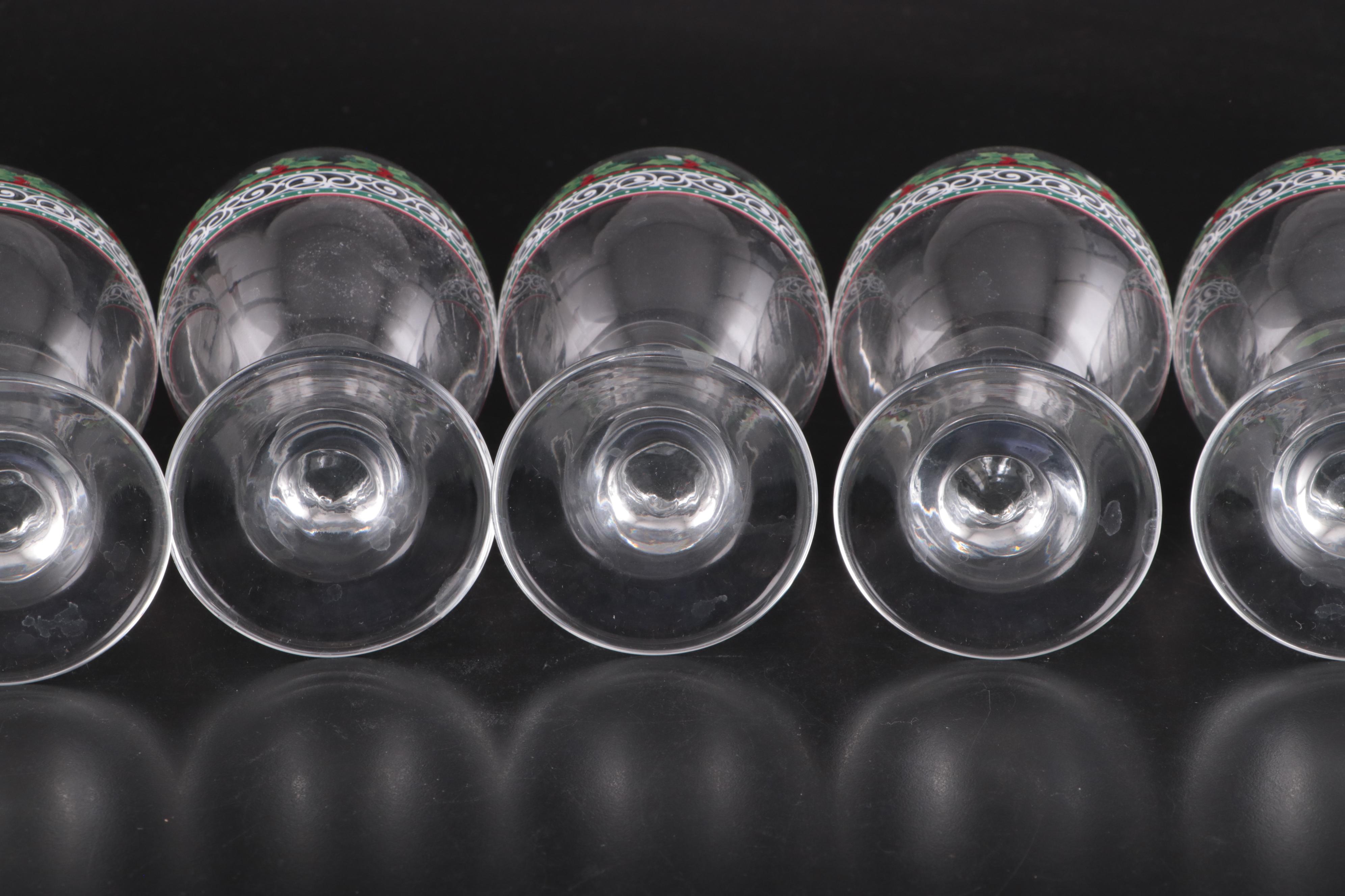 Christopher Radko "Holiday Celebrations" Ceramic Dinnerware and Other Stemware