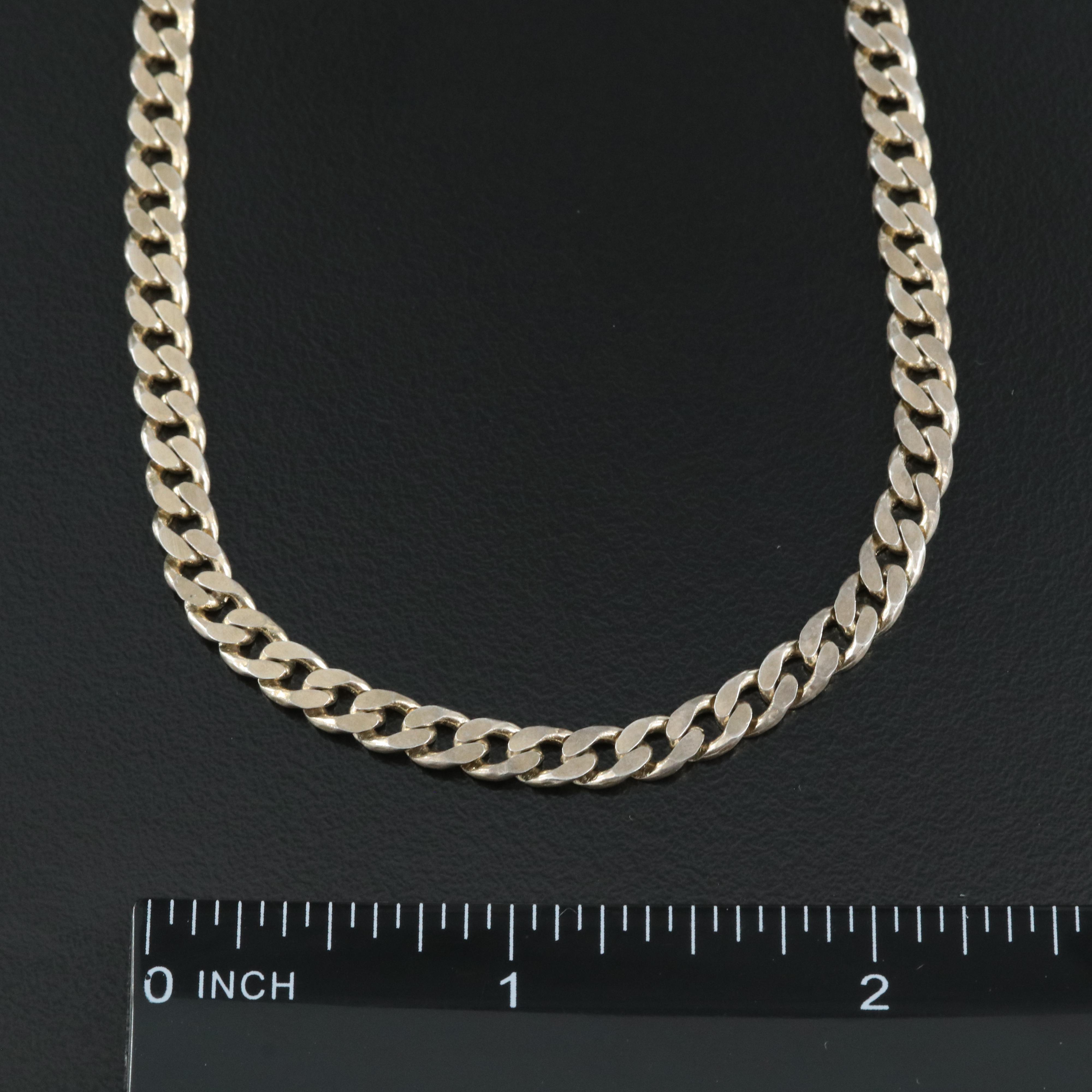 Sterling Curb Chain Necklace EBTH