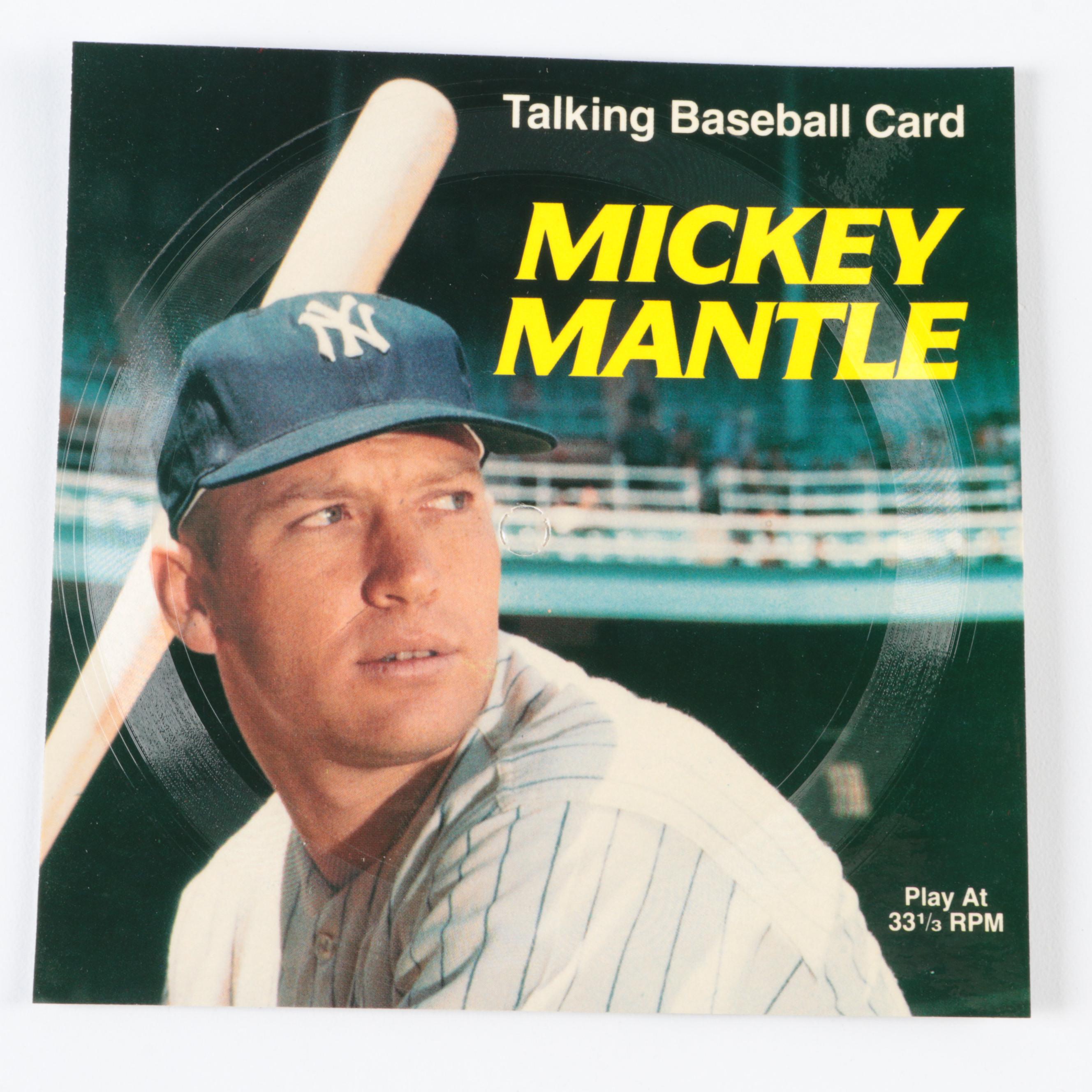 Mickey Mantle Reprint Baseball Cards with Baseball Heroes Tin and More