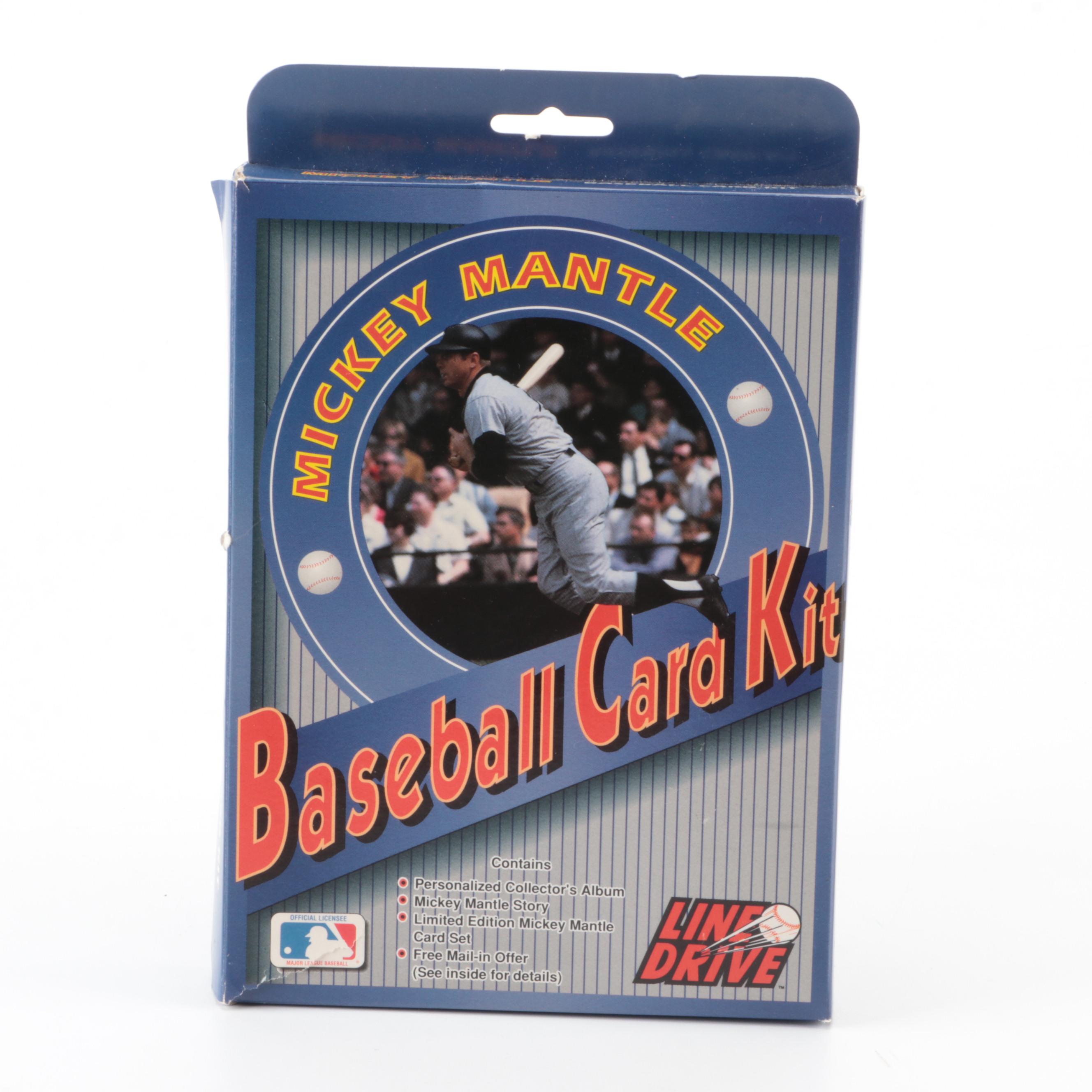 Mickey Mantle Reprint Baseball Cards with Baseball Heroes Tin and More