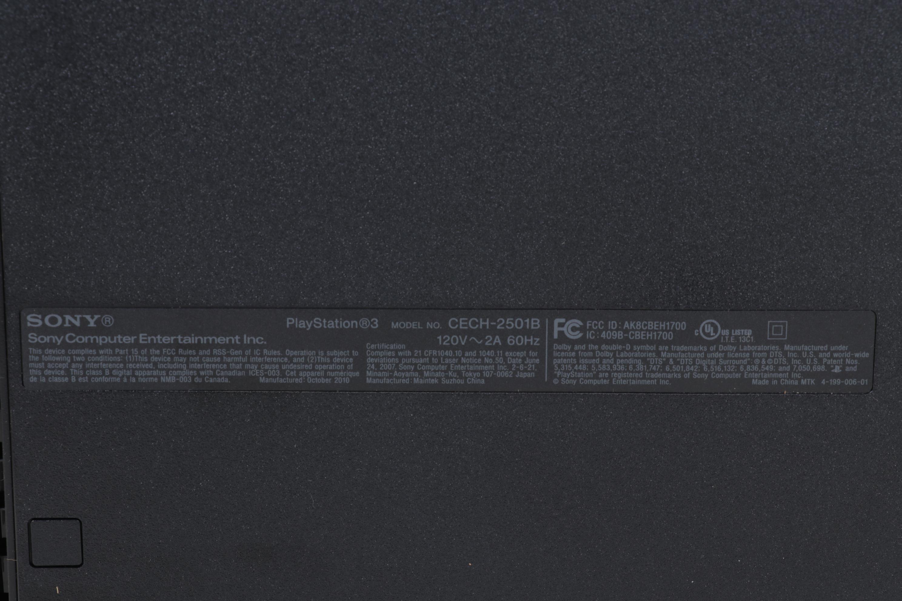 PlayStation 3 Gaming System with Controllers and Microphone/ Camera Component