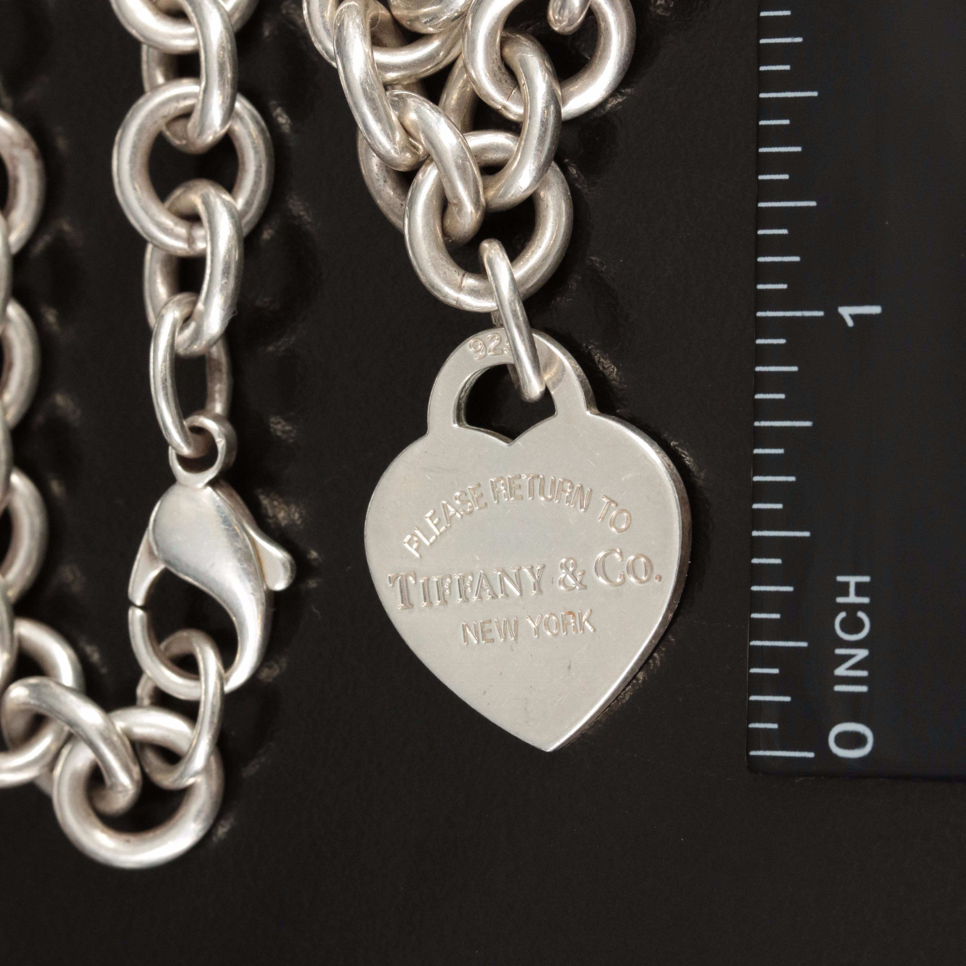 Tiffany & Co. "Return to Tiffany"  Sterling Heart Tag Necklace