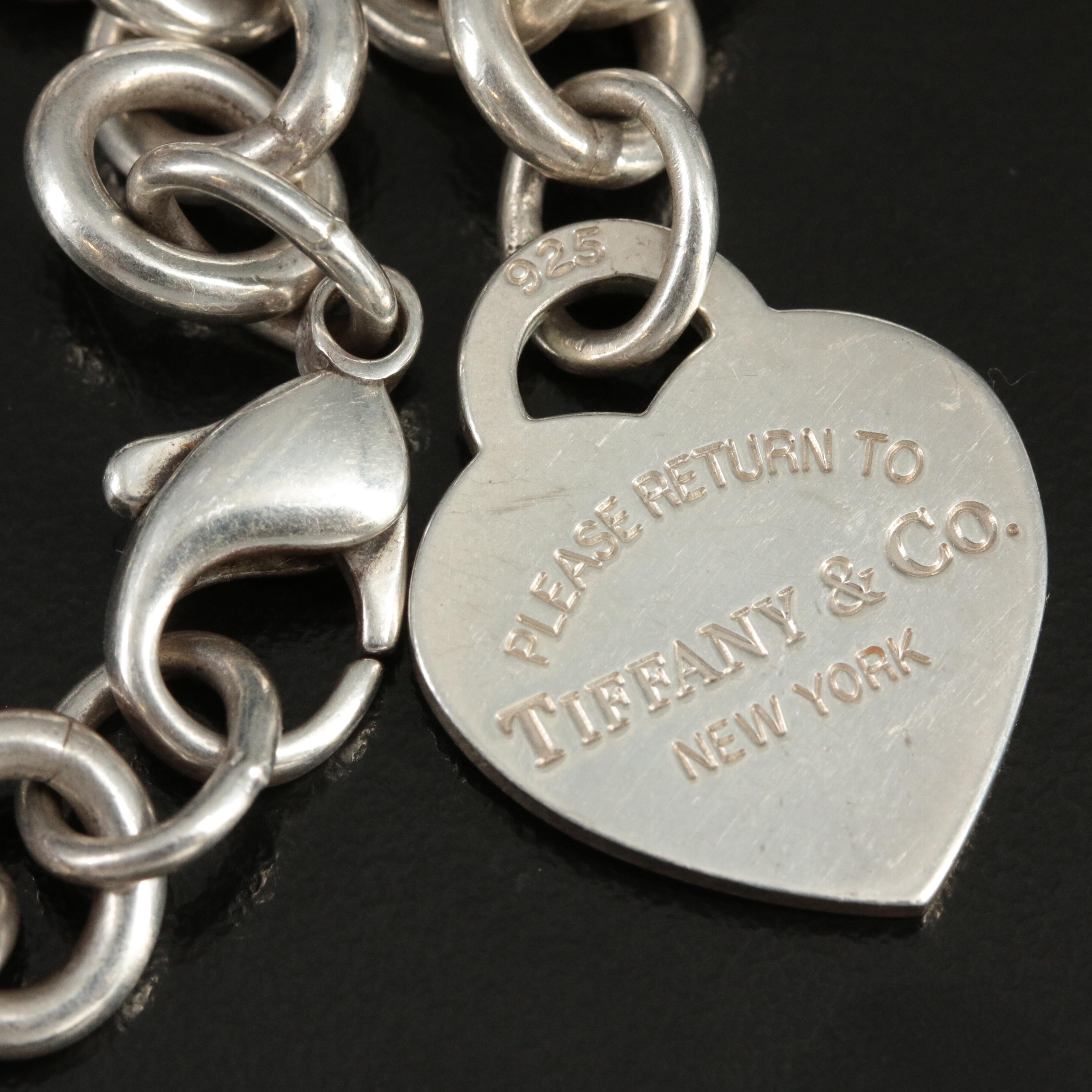 Tiffany & Co. "Return to Tiffany"  Sterling Heart Tag Necklace