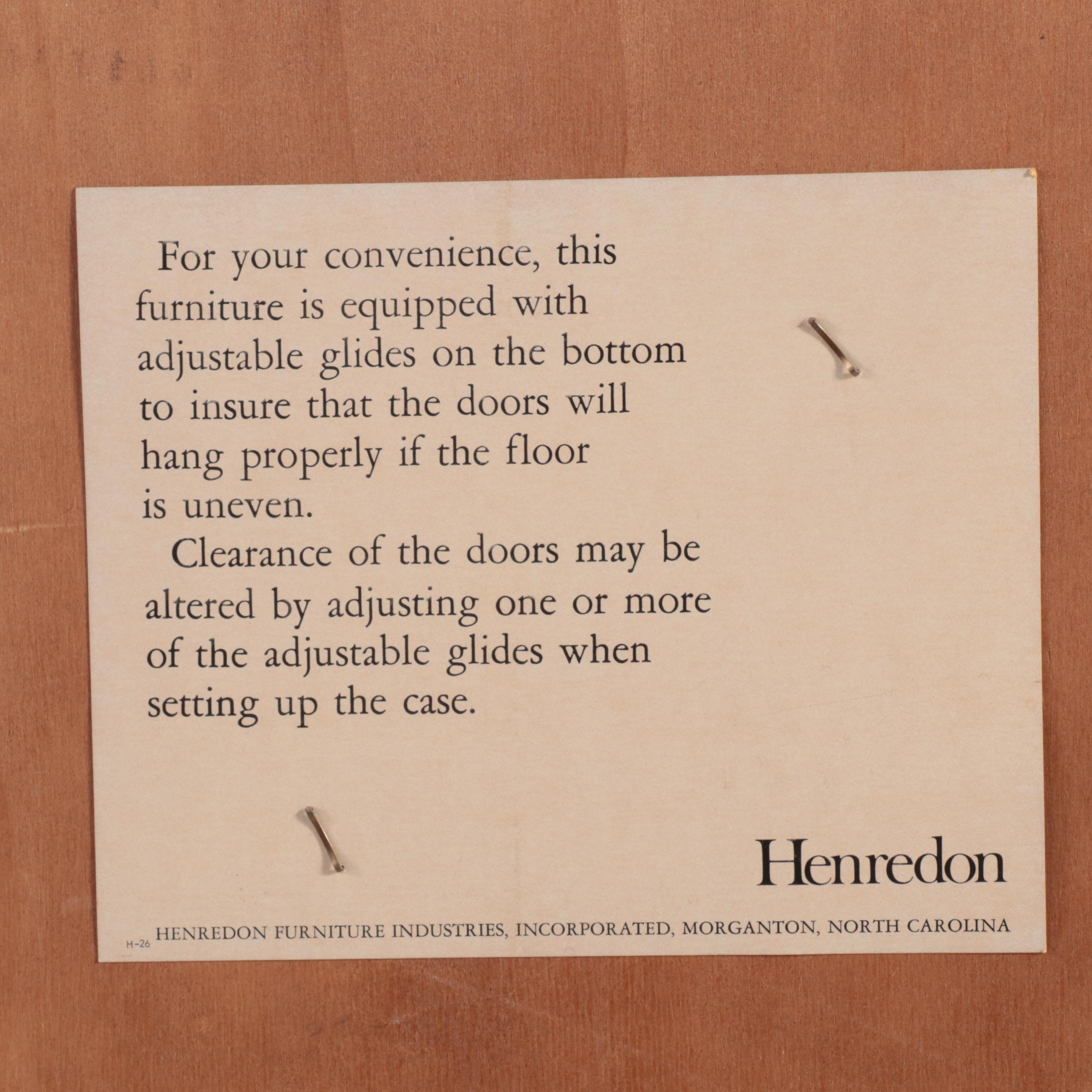 Henredon Chinese Style Brass-Mounted Mahogany China Cabinet