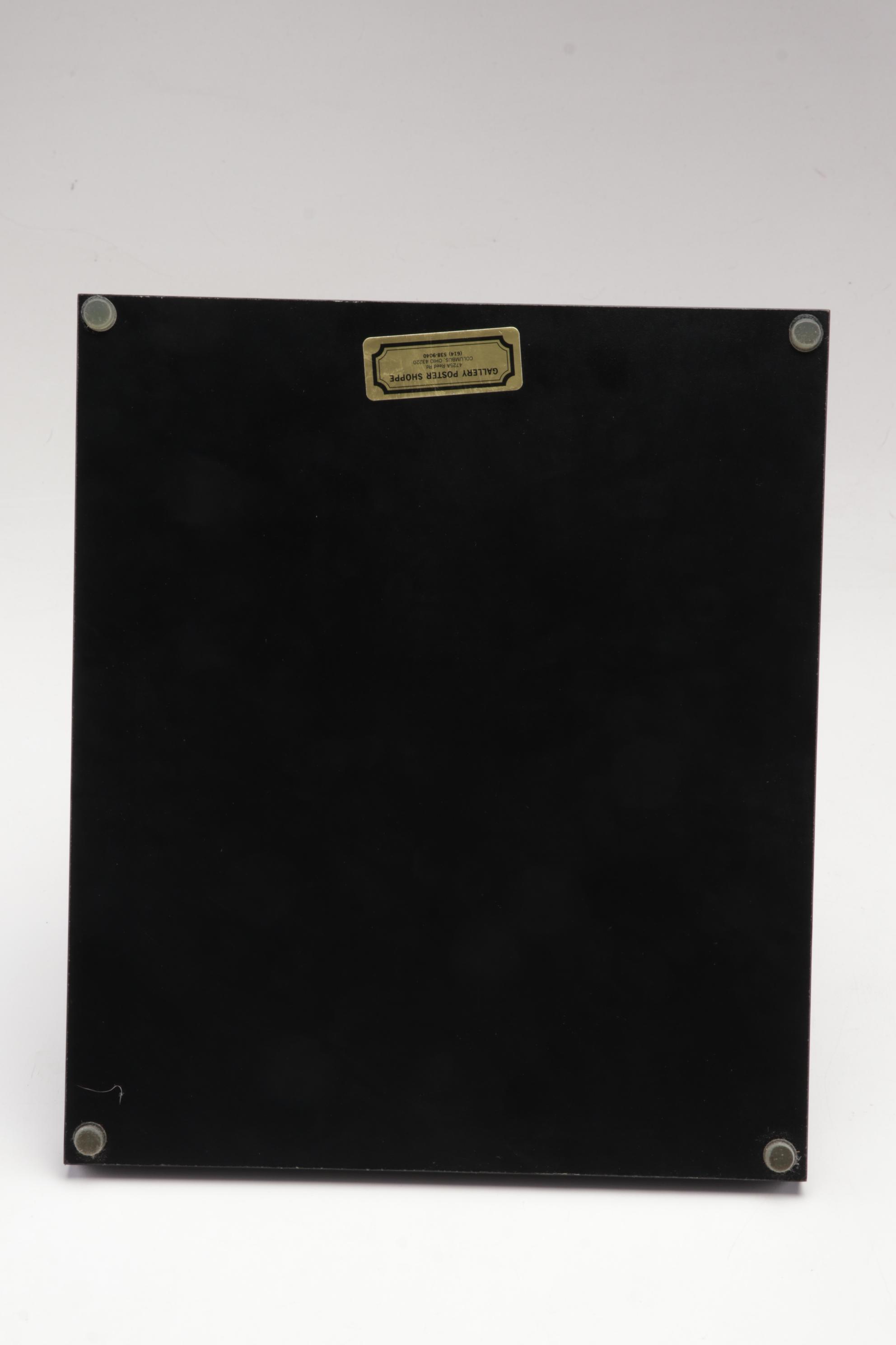 Columbus Blue Jackets Signed Helmet and Team Signed Framed Poster