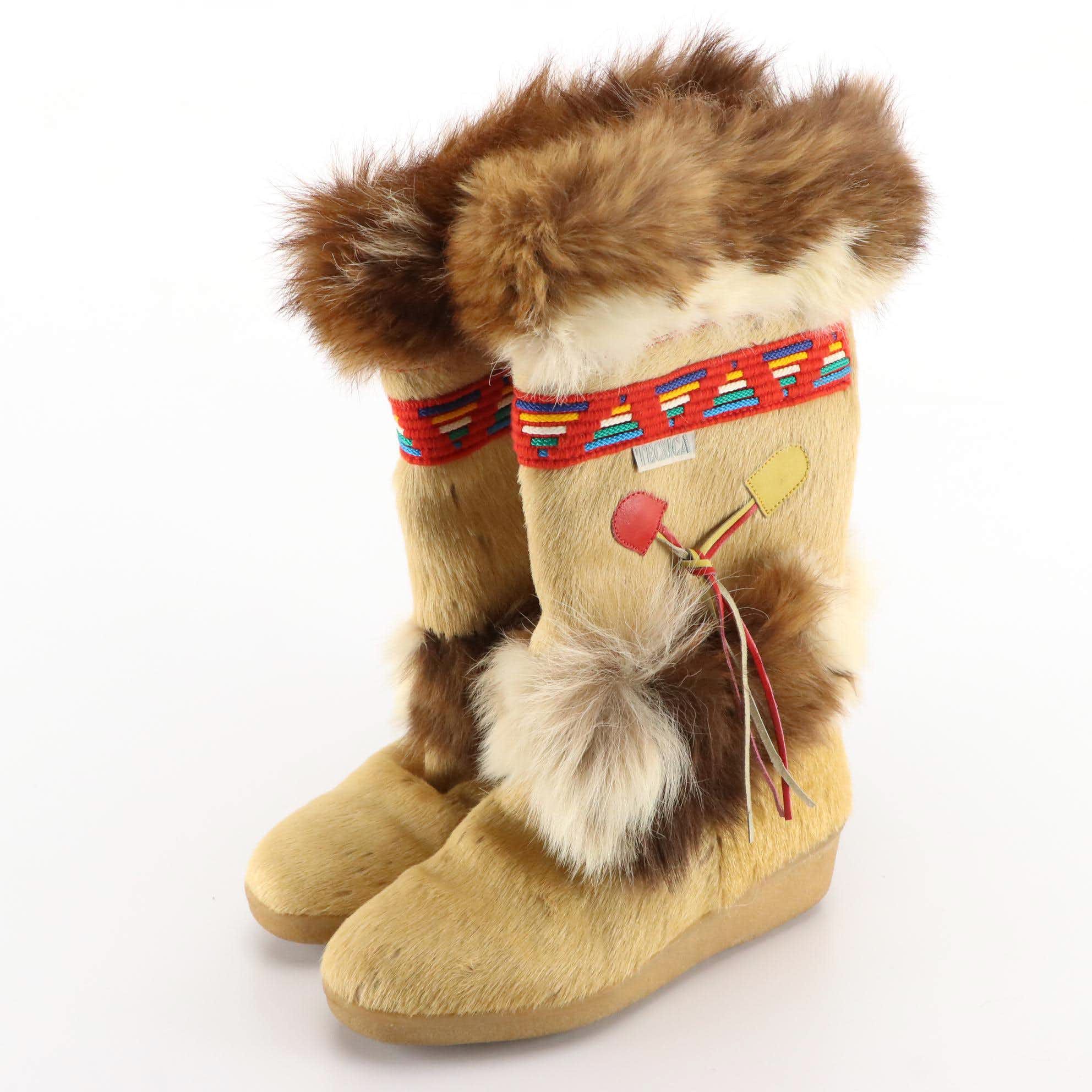 Tecnica Apres Goat Fur & Sherpa Aztec Winter Ski Boots
