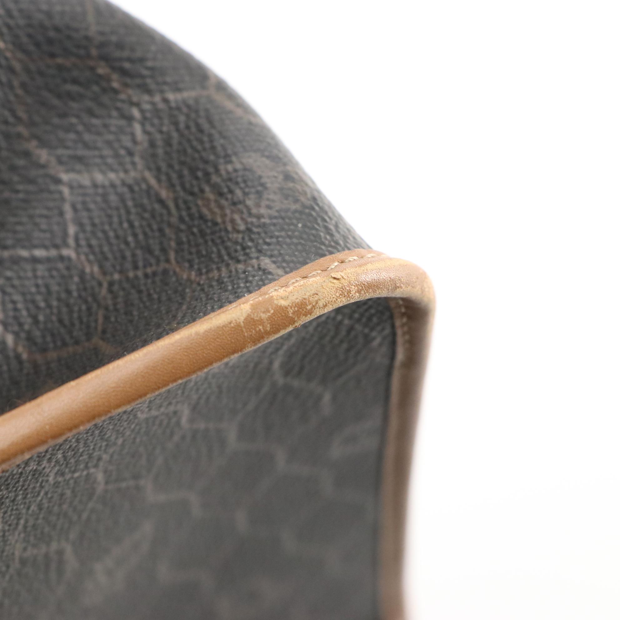 Christian Dior Top Handle Handbag in Honeycomb Coated Canvas