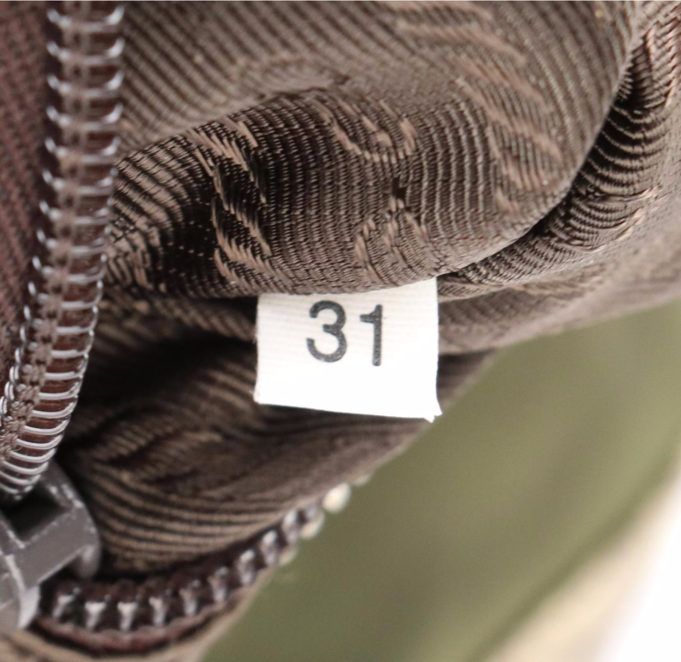 Prada Green Tessuto Nylon and Lizard Embossed Leather Shoulder Bag