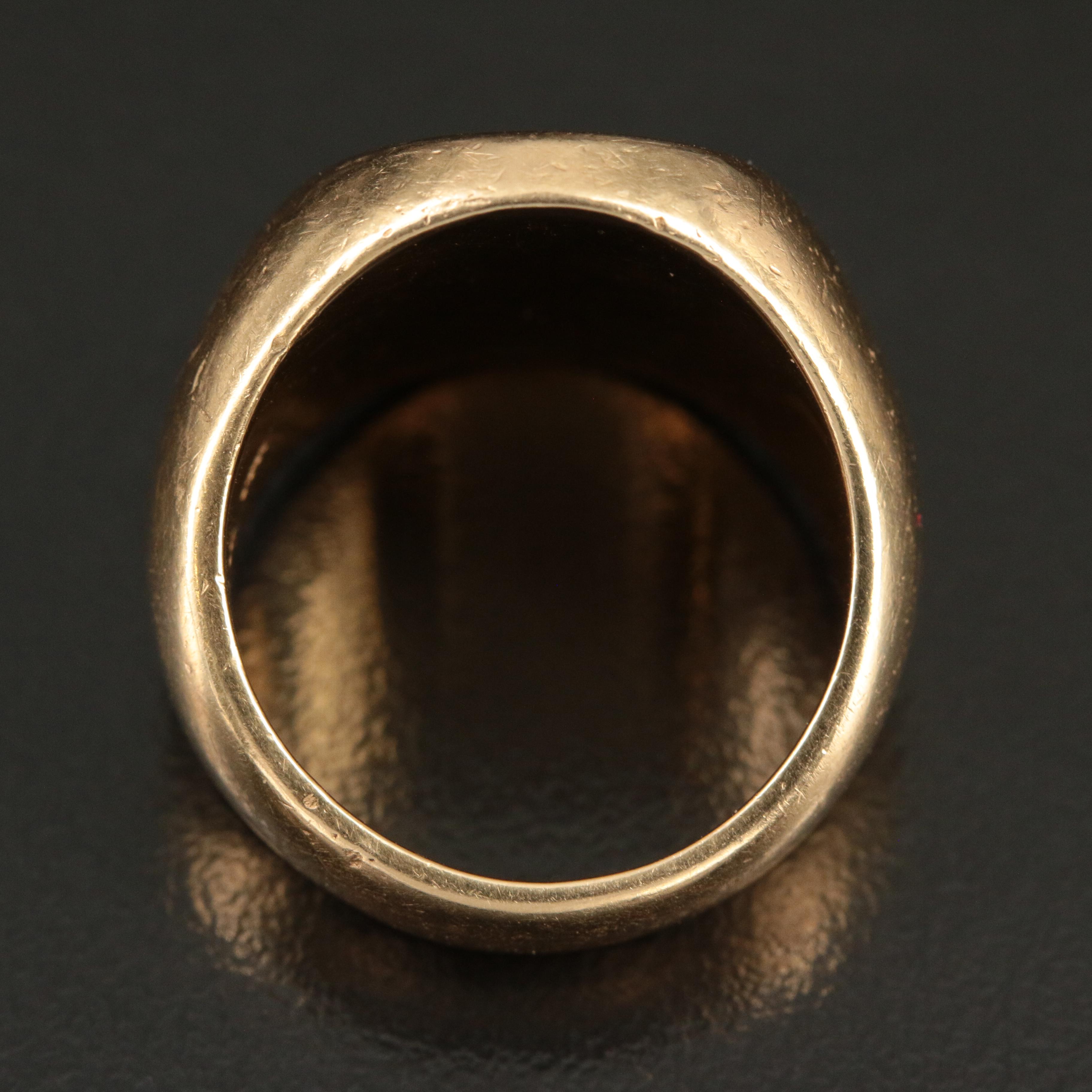 Vintage Tiffany & Co. 14K Signet Ring with Crest