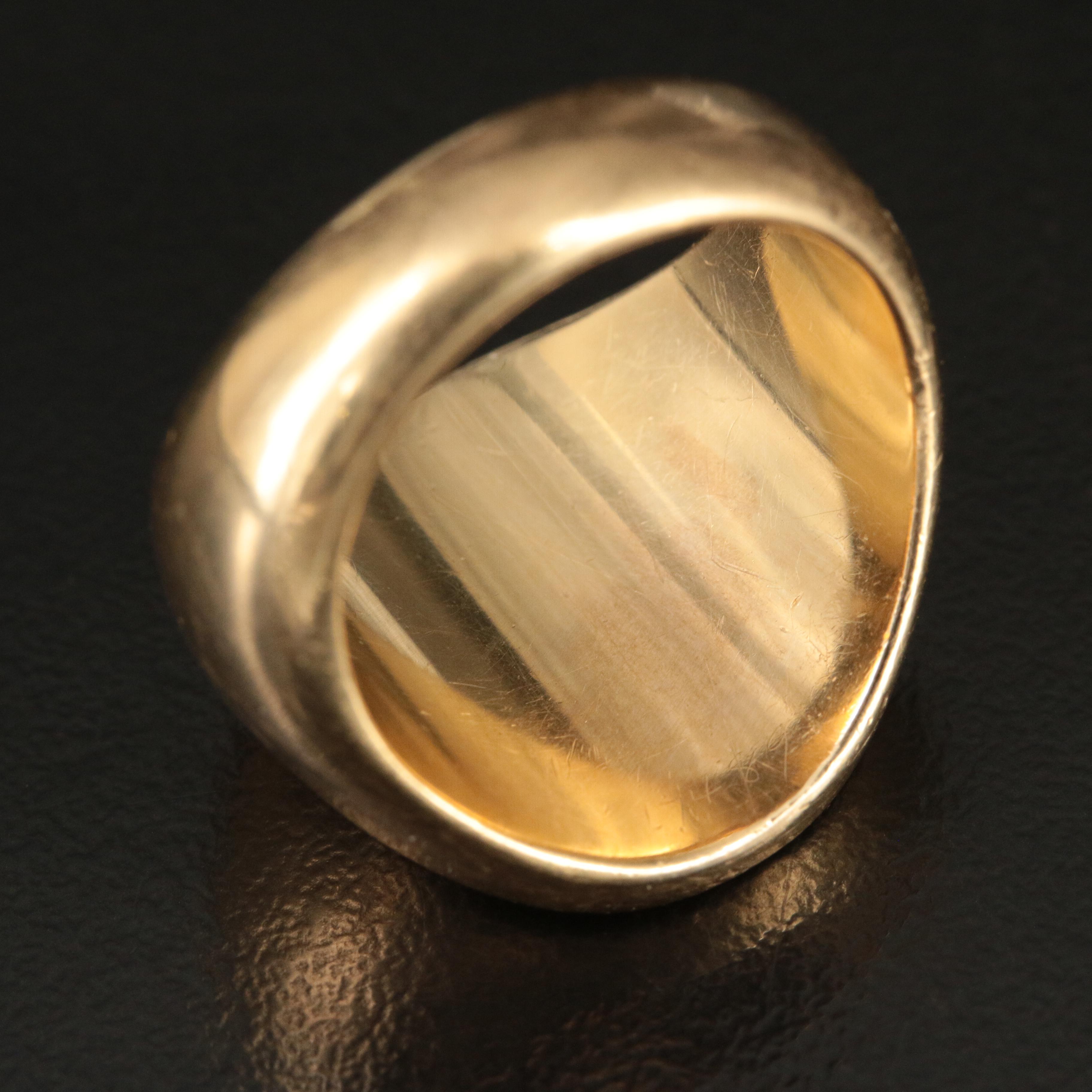 Vintage Tiffany & Co. 14K Signet Ring with Crest