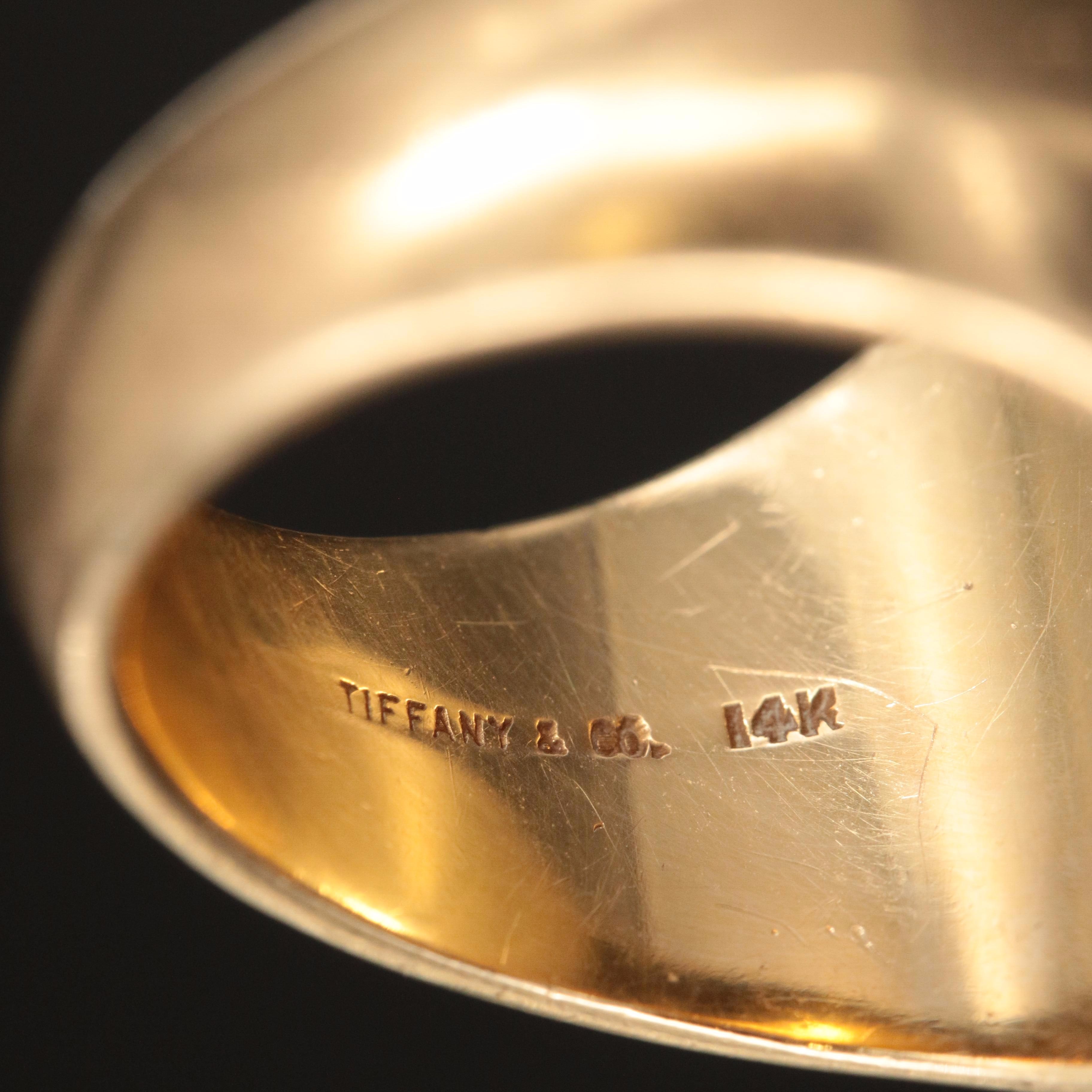 Vintage Tiffany & Co. 14K Signet Ring with Crest