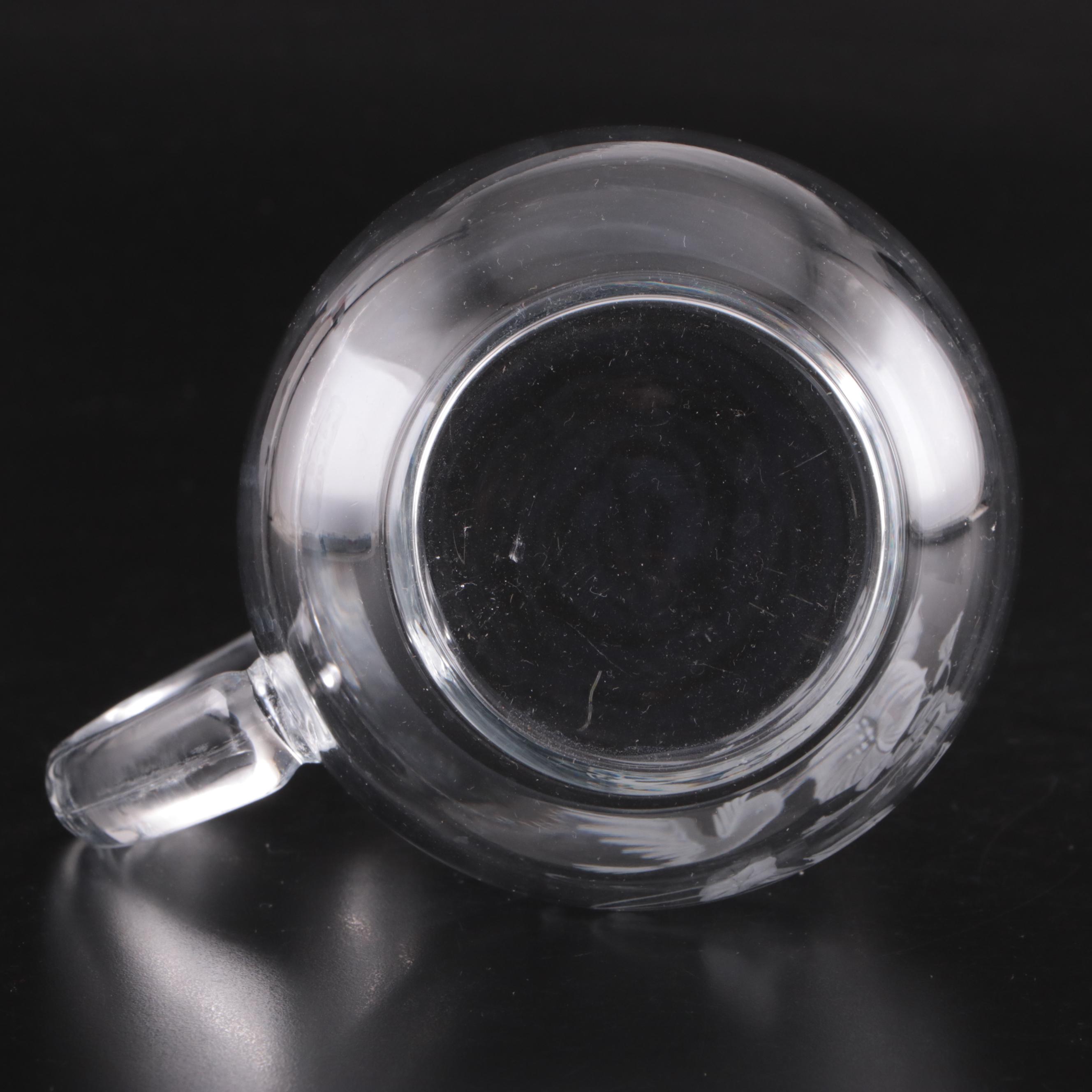 Etched Glass Pitcher, Flared Wine Glasses, and More