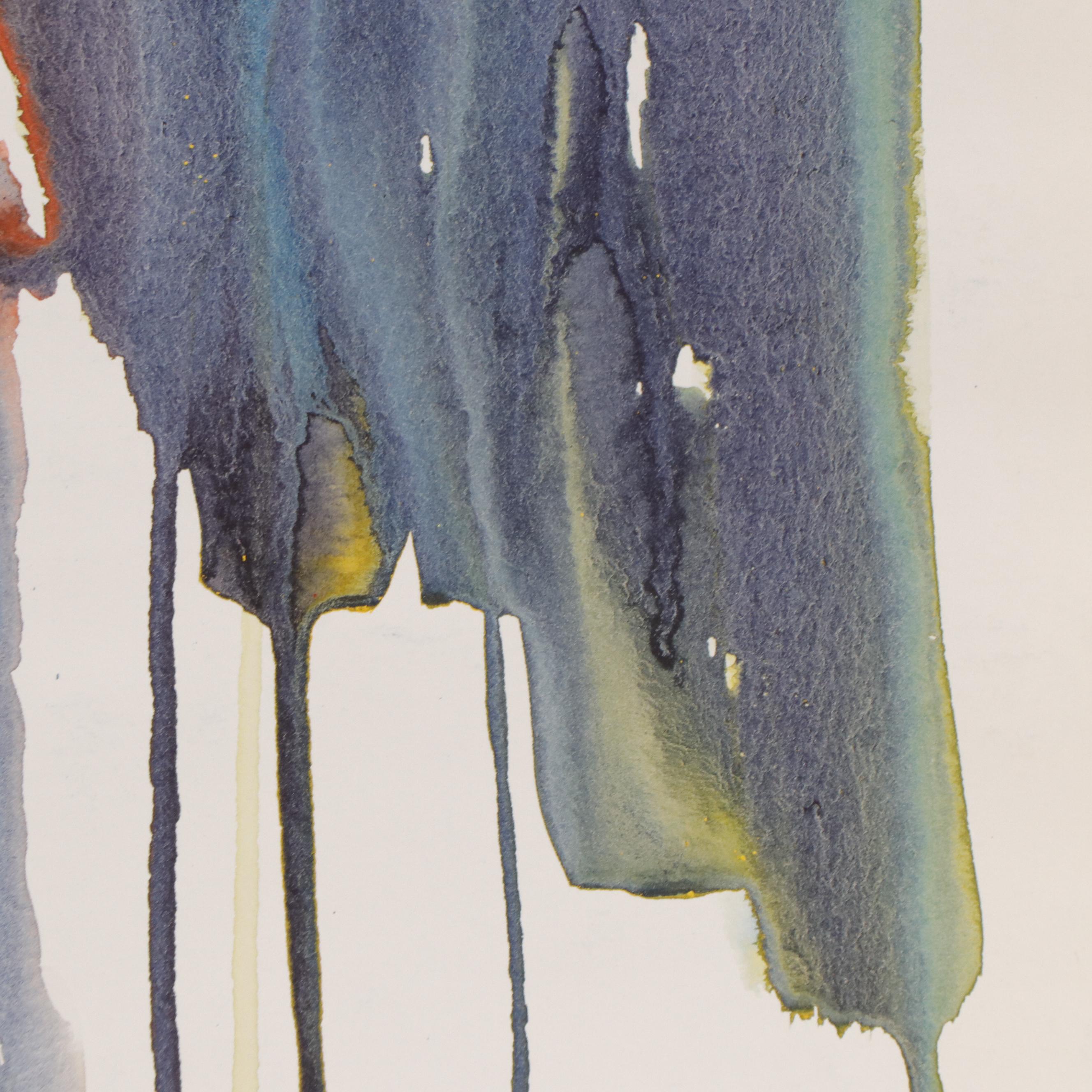 Jack Meanwell Abstract Modern Watercolor Painting, 1978