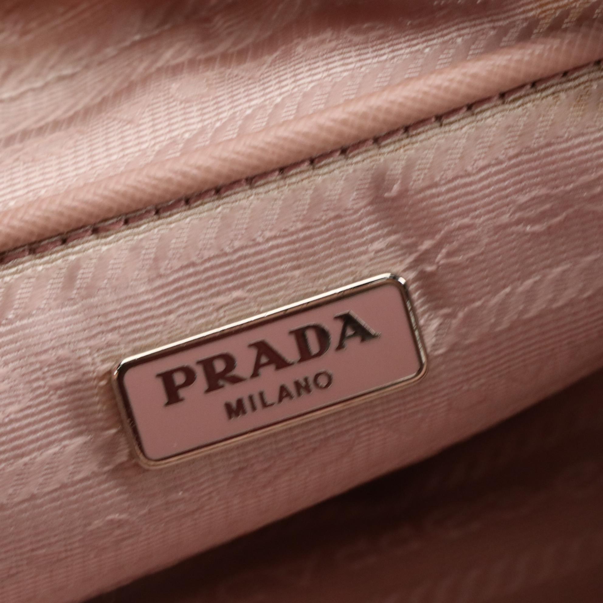 Prada Polka Dot Nylon Crossbody with Interwoven Chain Strap