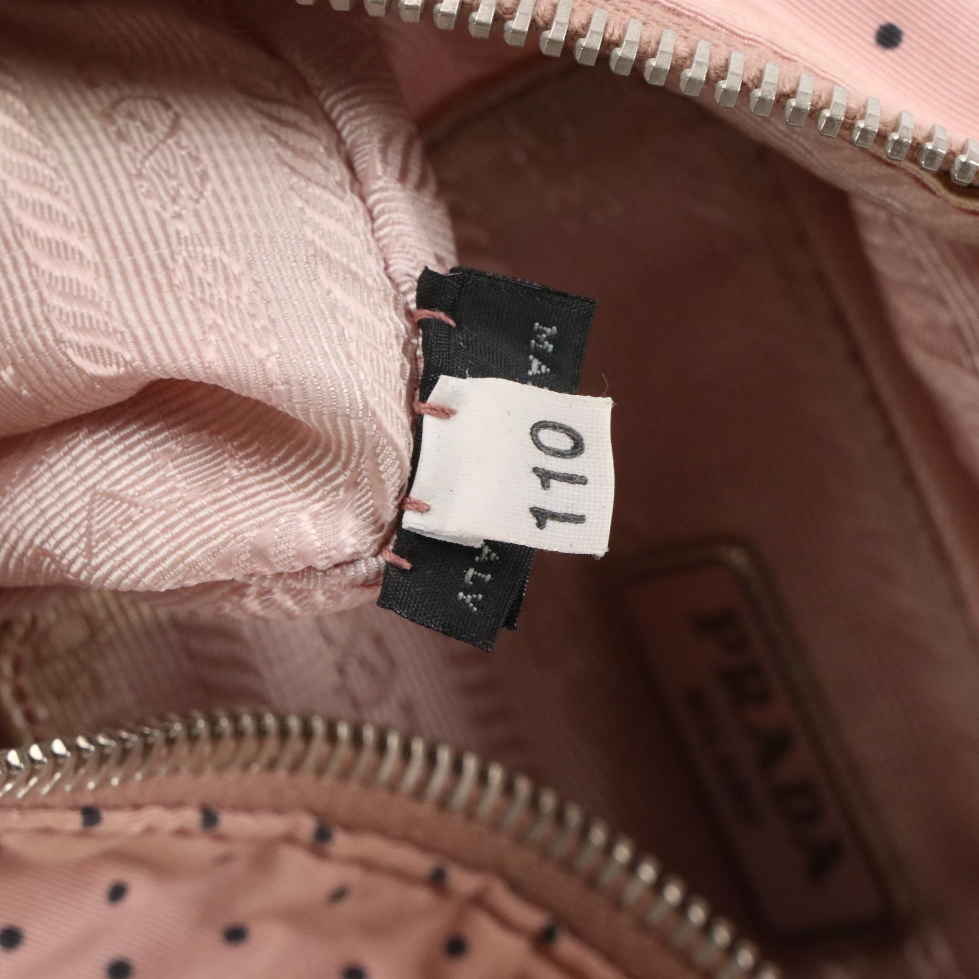 Prada Polka Dot Nylon Crossbody with Interwoven Chain Strap