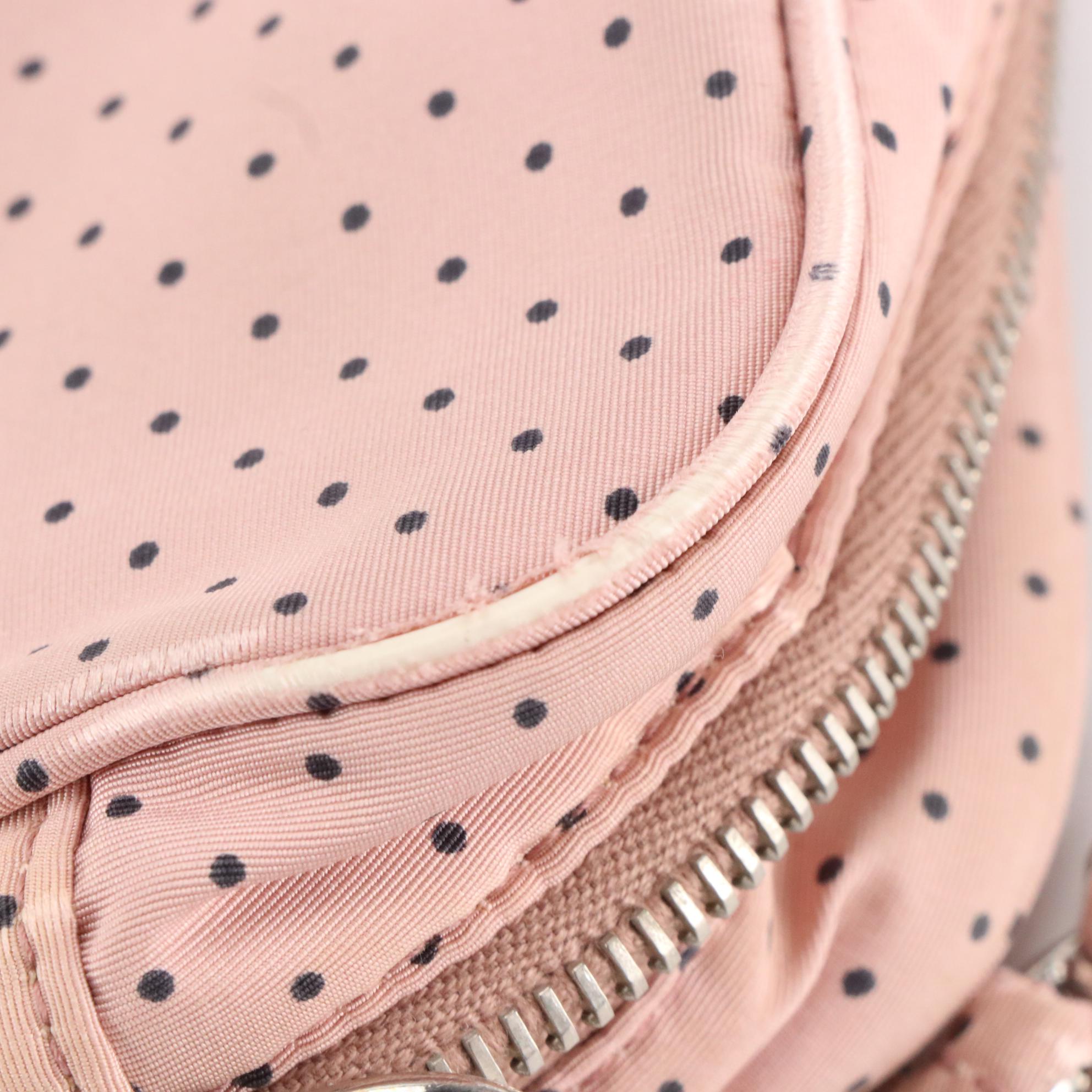 Prada Polka Dot Nylon Crossbody with Interwoven Chain Strap