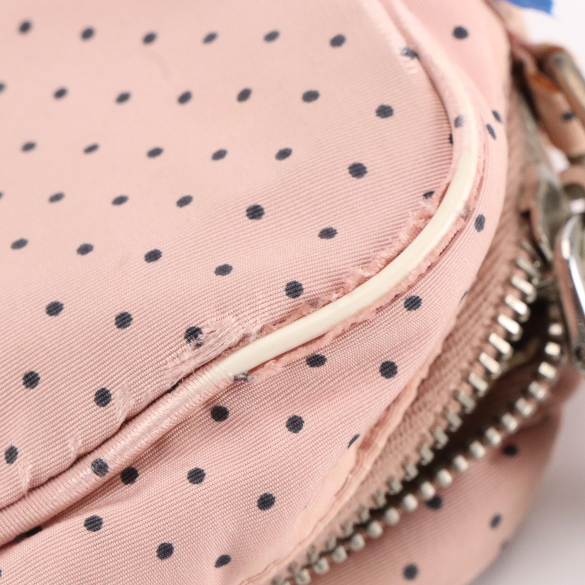 Prada Polka Dot Nylon Crossbody with Interwoven Chain Strap