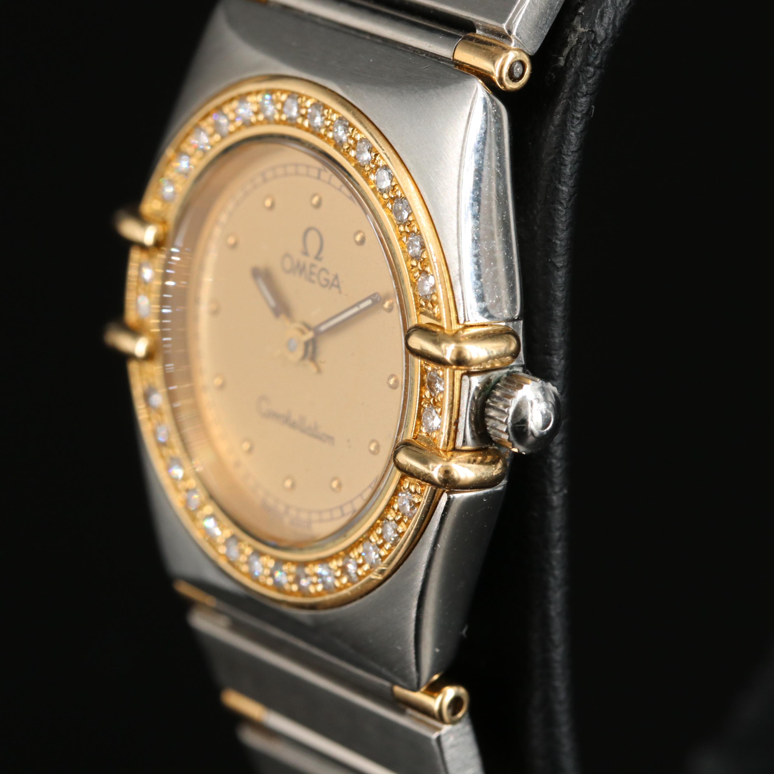 18K and Diamond Omega Constellation Watch