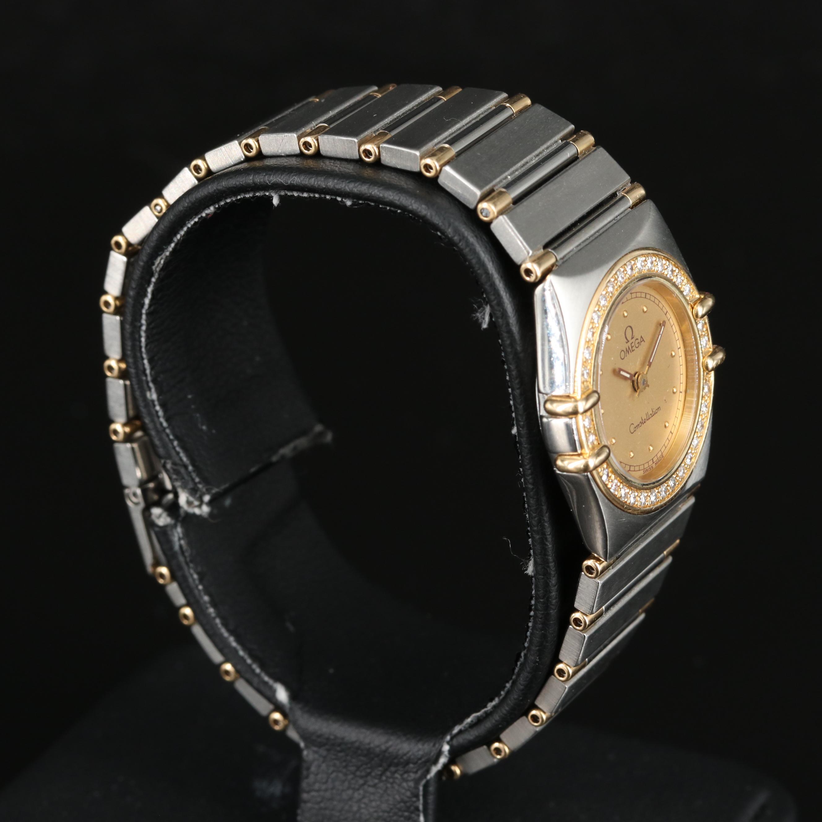 18K and Diamond Omega Constellation Watch