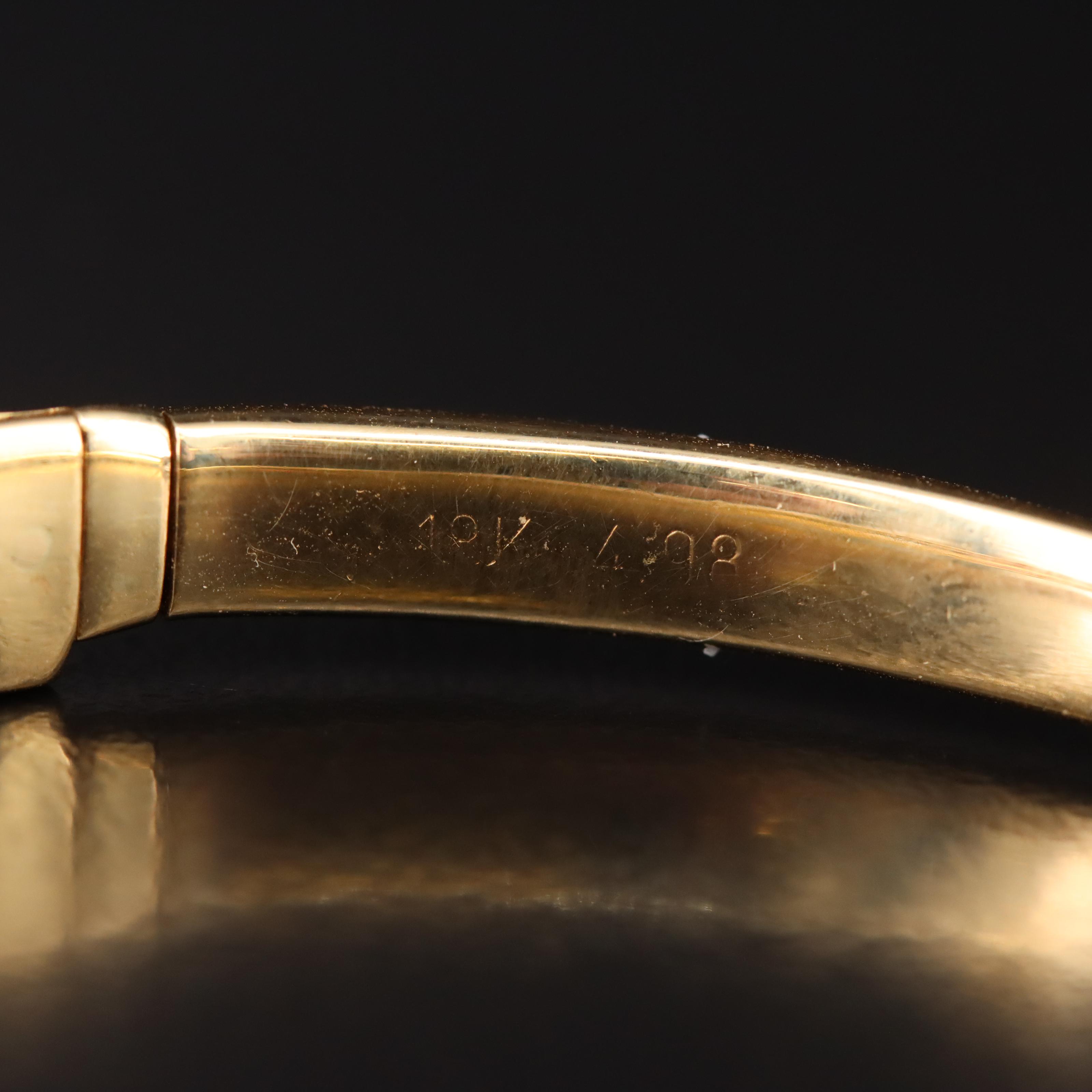 18K Sapphire Hinged Bangle