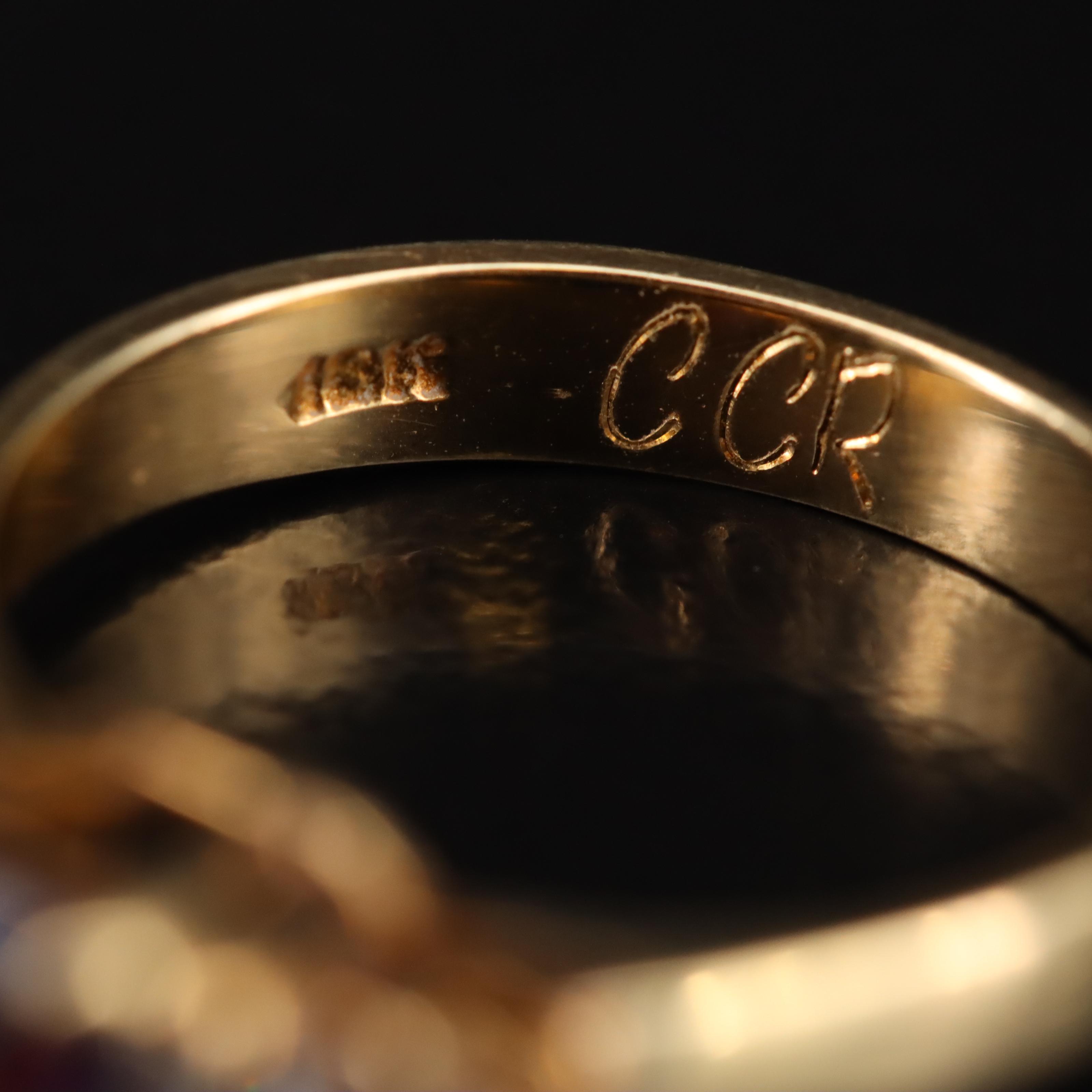 18K Amethyst and Diamond Ring