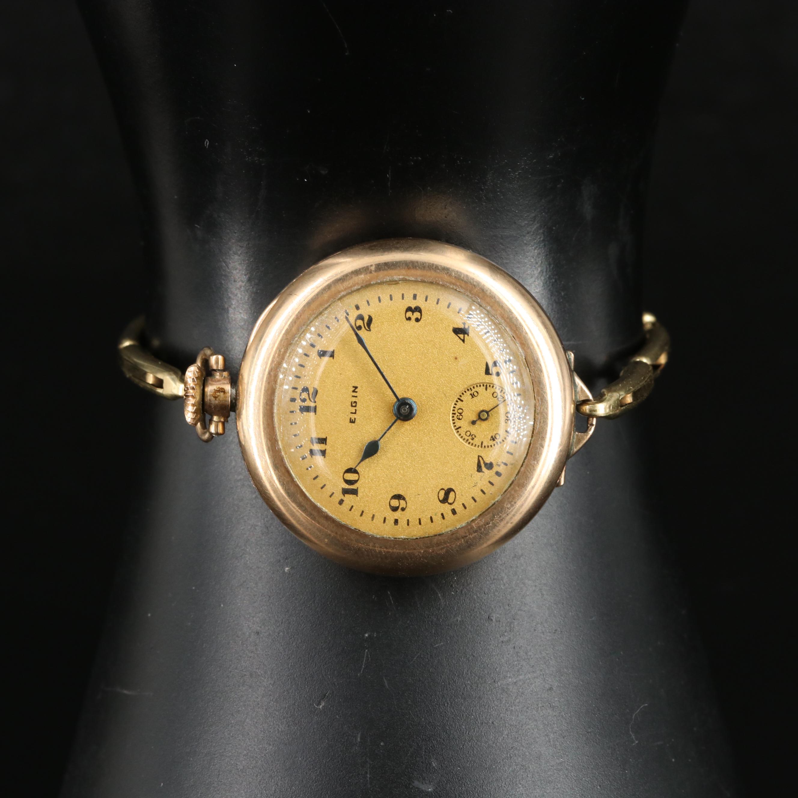 1920 Elgin Gold-Filled Pocket Watch Conversion Watch