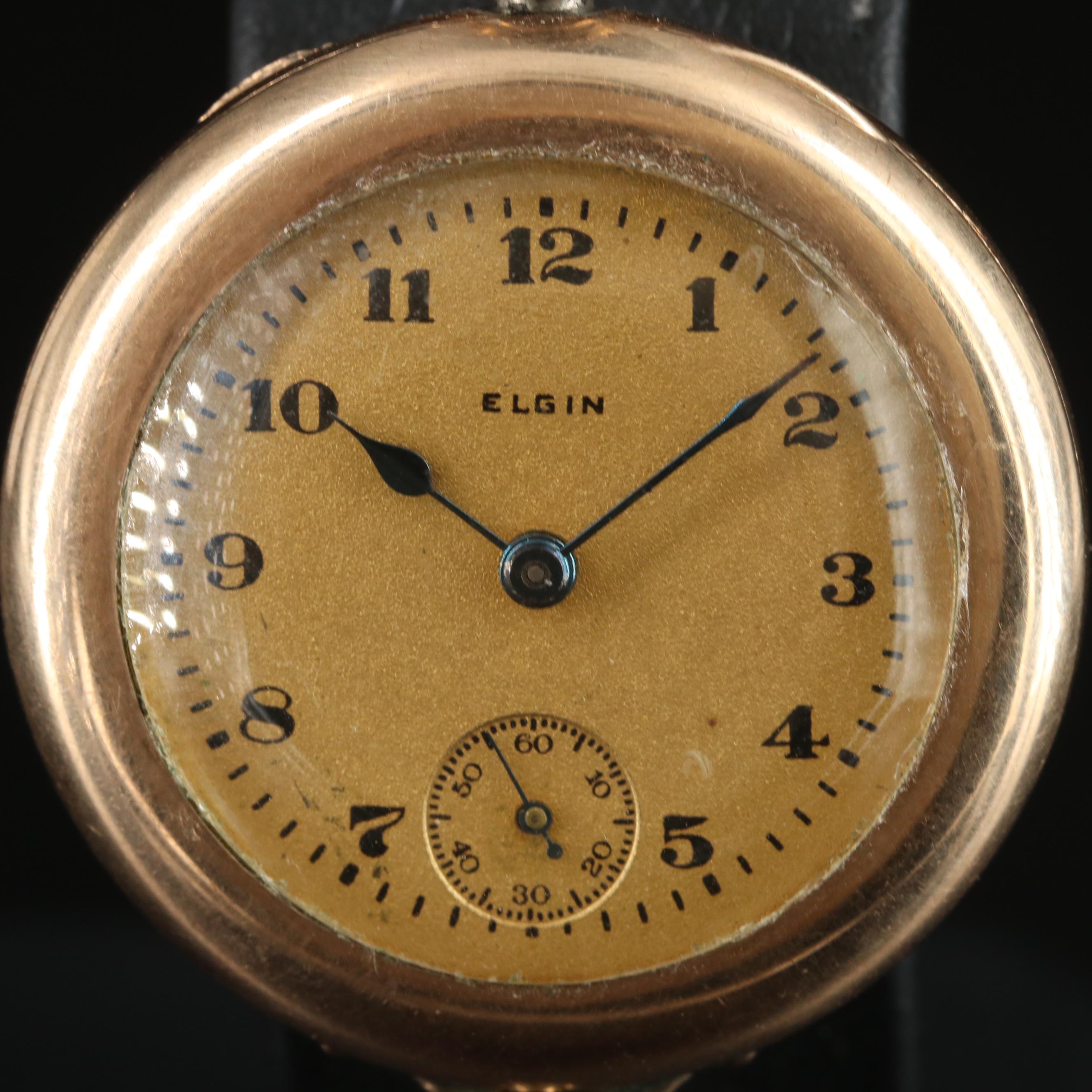 1920 Elgin Gold-Filled Pocket Watch Conversion Watch