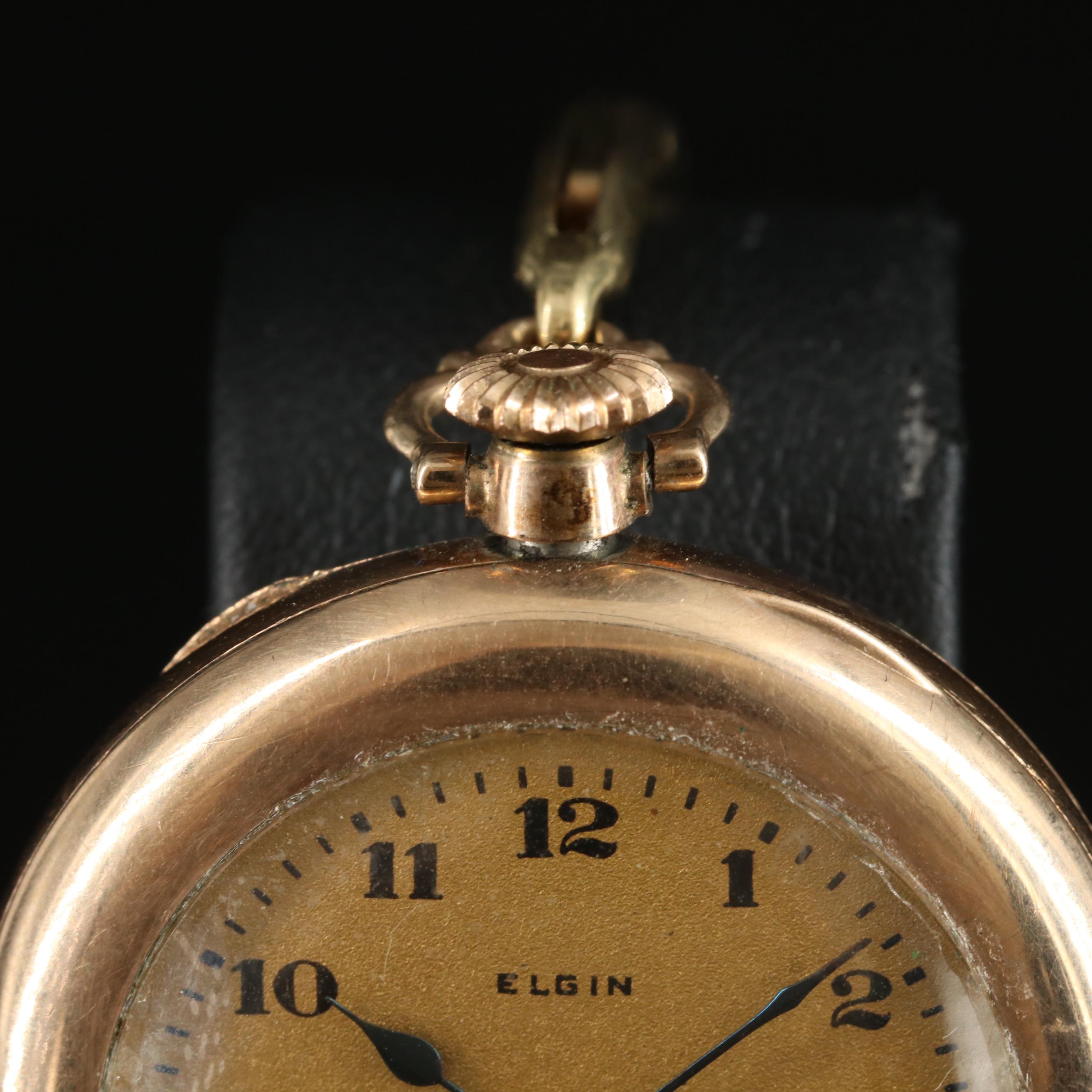 1920 Elgin Gold-Filled Pocket Watch Conversion Watch