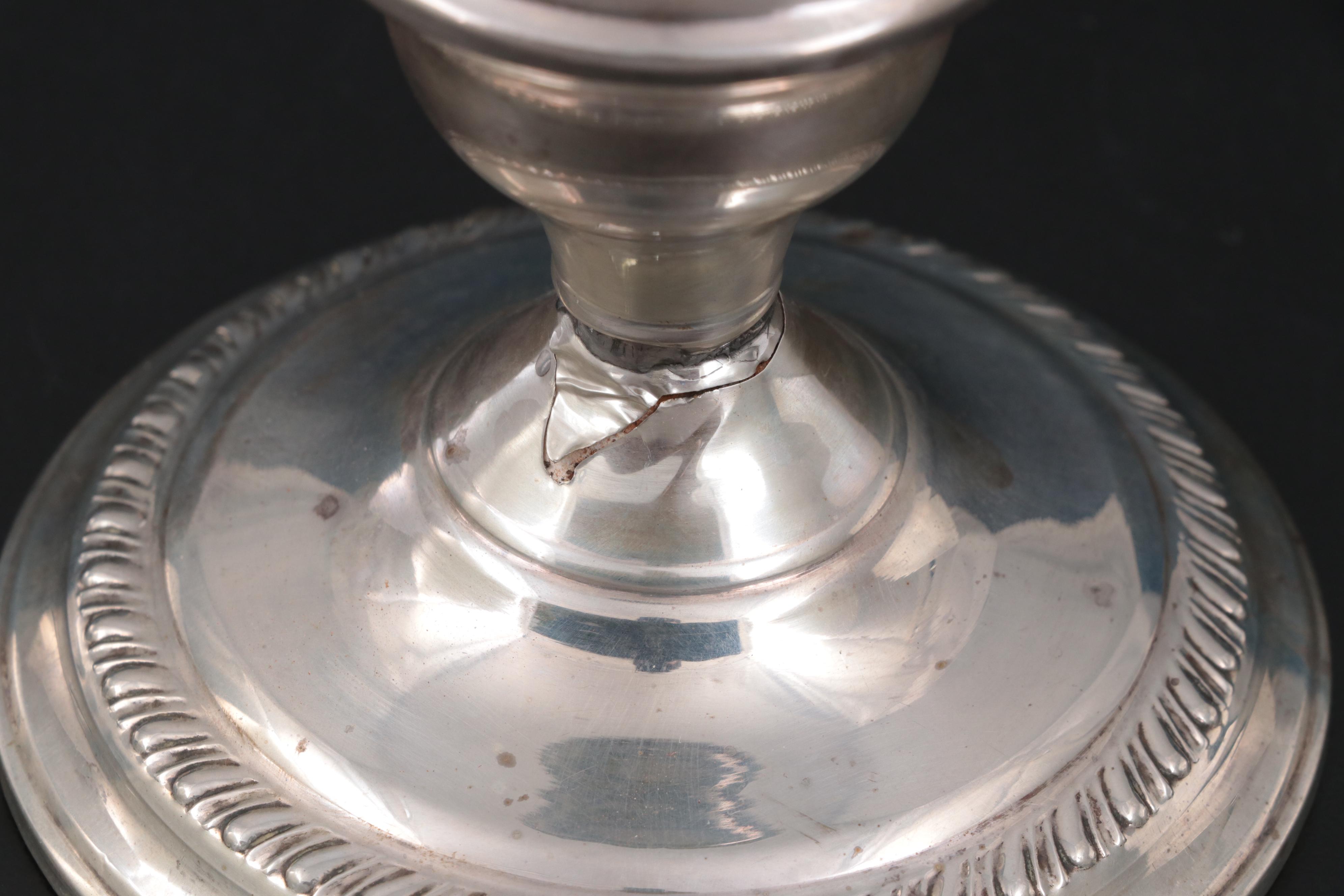 American Sterling Silver Candleholders and Table Accessories