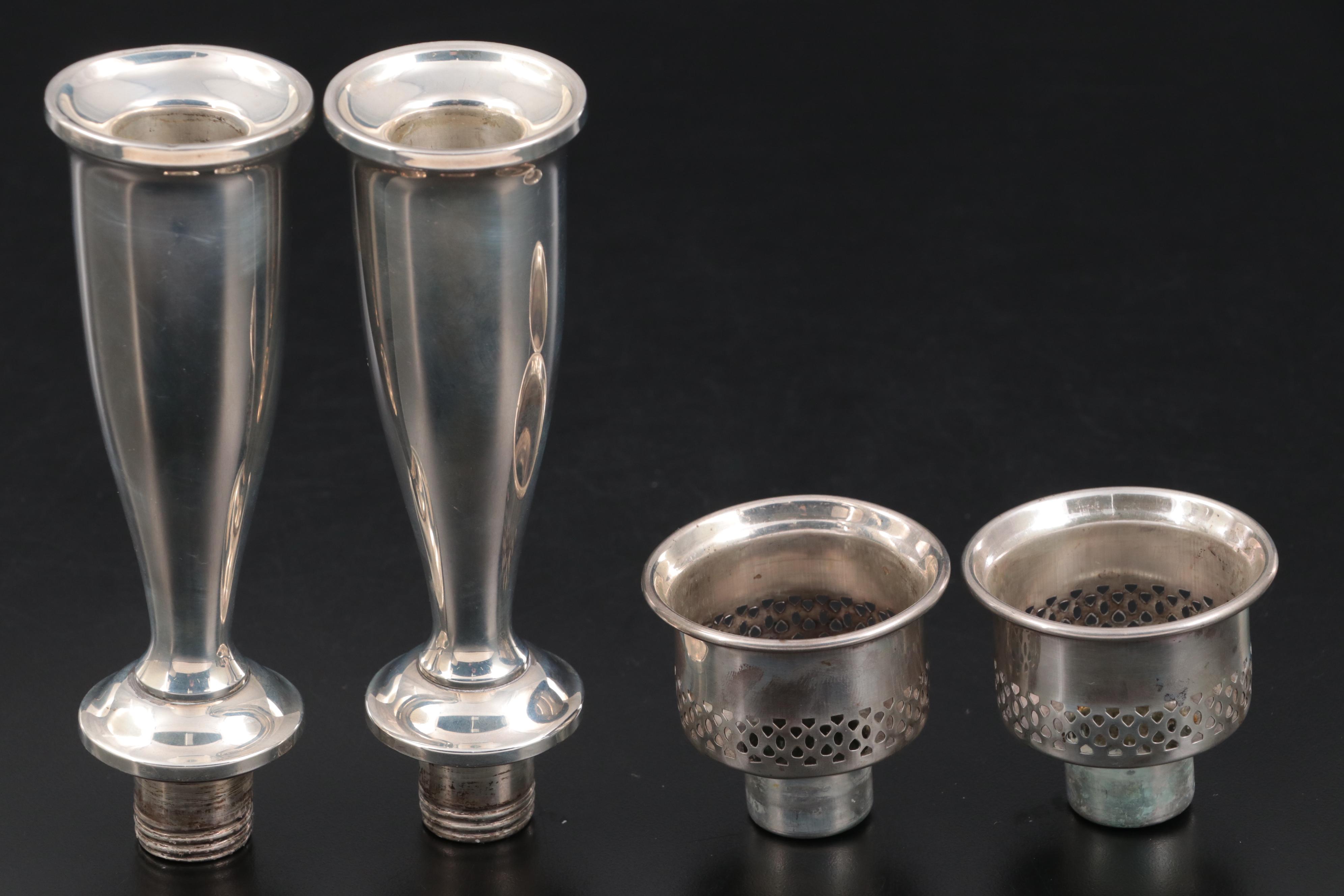 American Sterling Silver Candleholders and Table Accessories