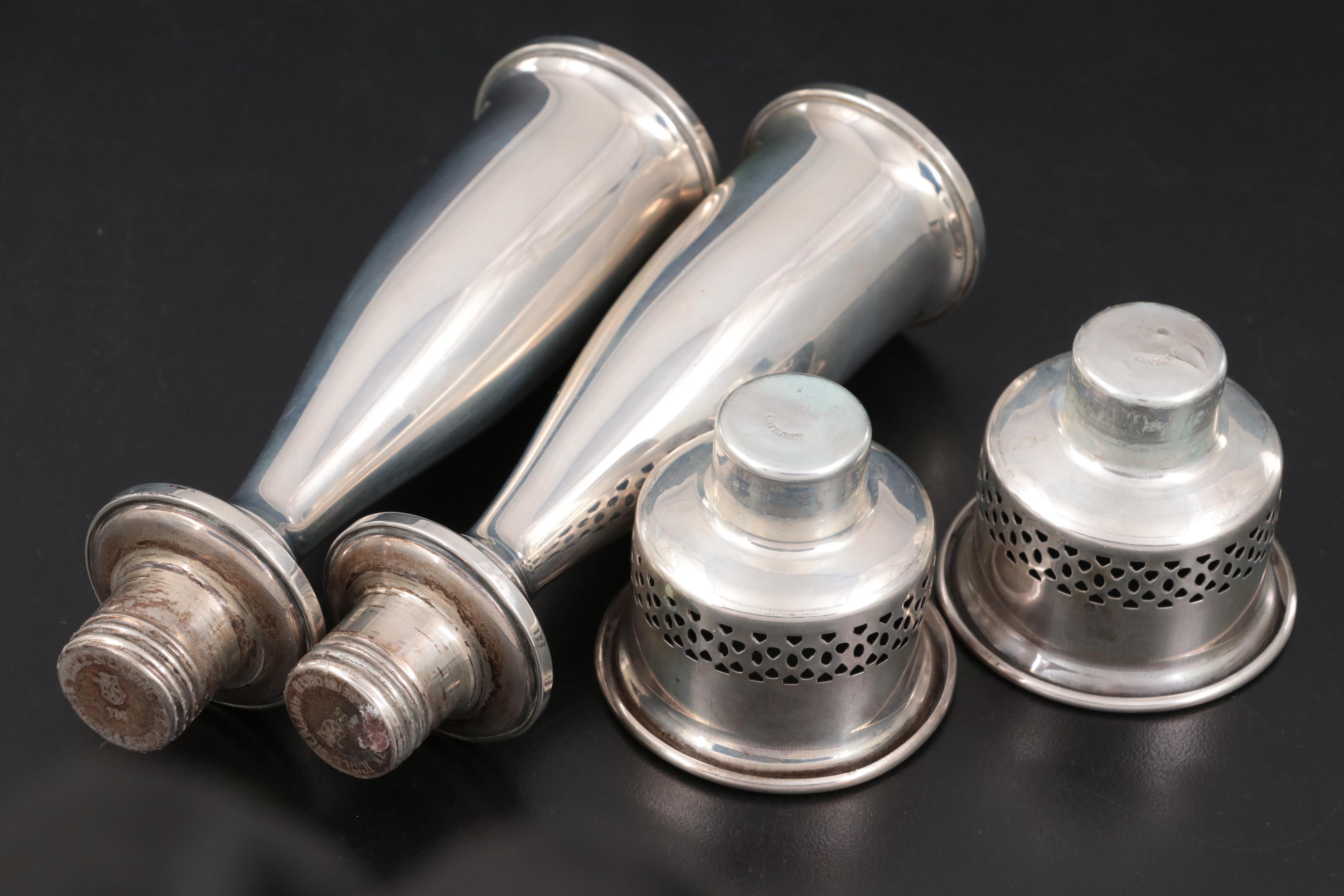 American Sterling Silver Candleholders and Table Accessories