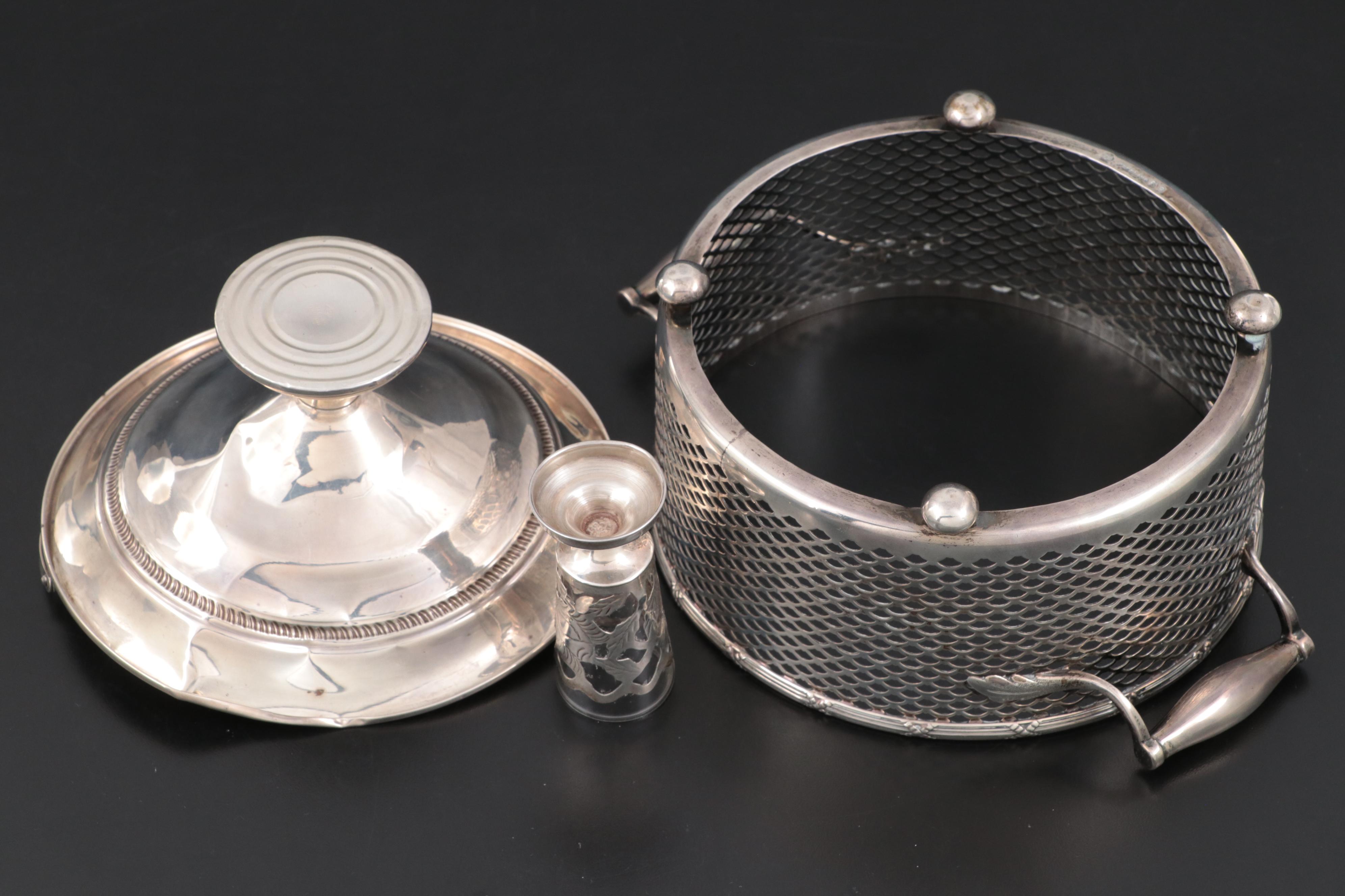 American Sterling Silver Candleholders and Table Accessories