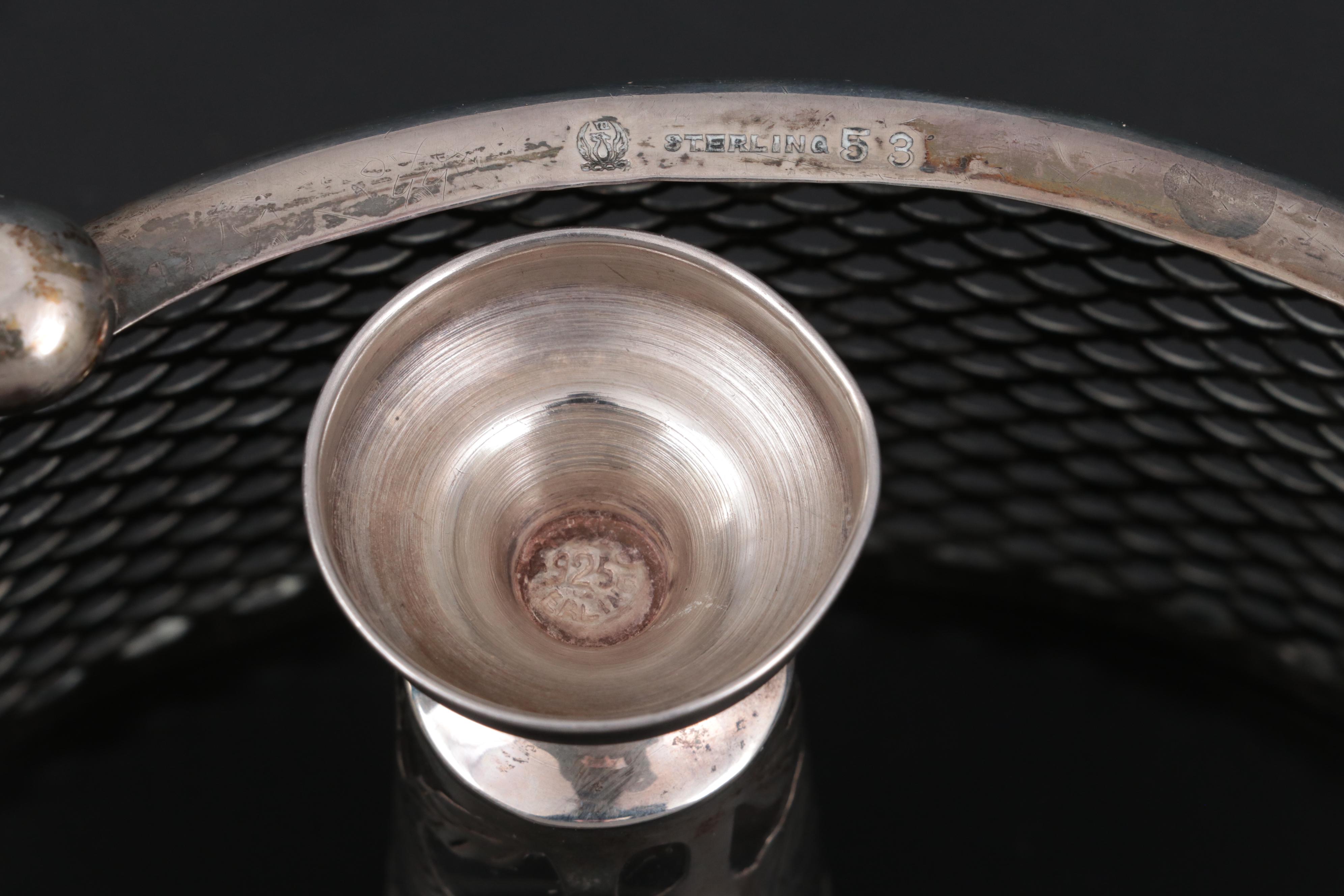 American Sterling Silver Candleholders and Table Accessories