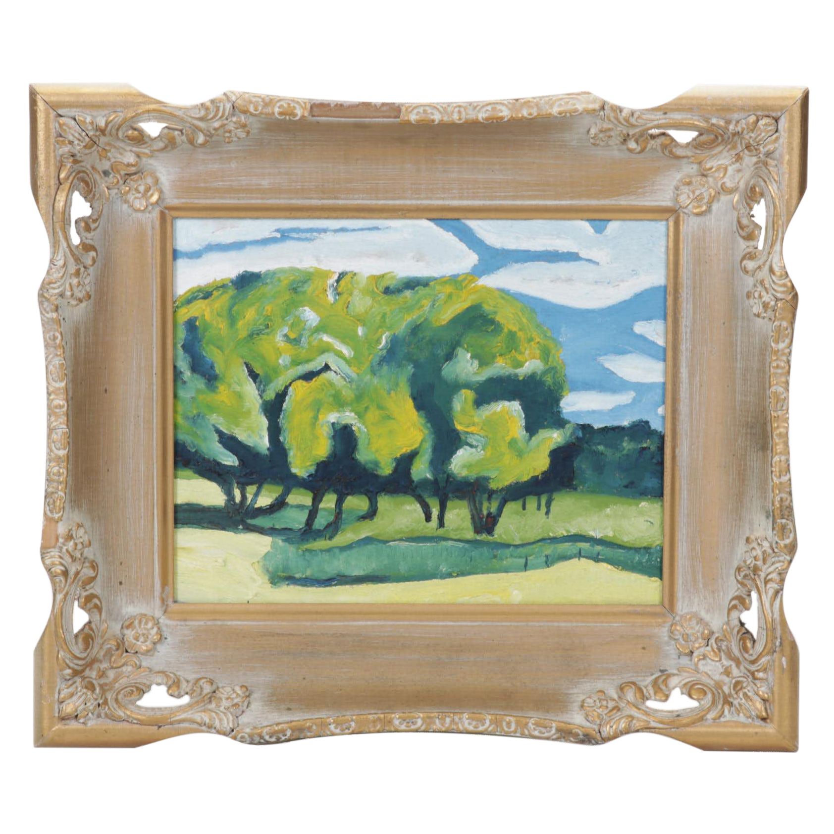 François Fournier Landscape Oil Painting "The Bunch," 2008