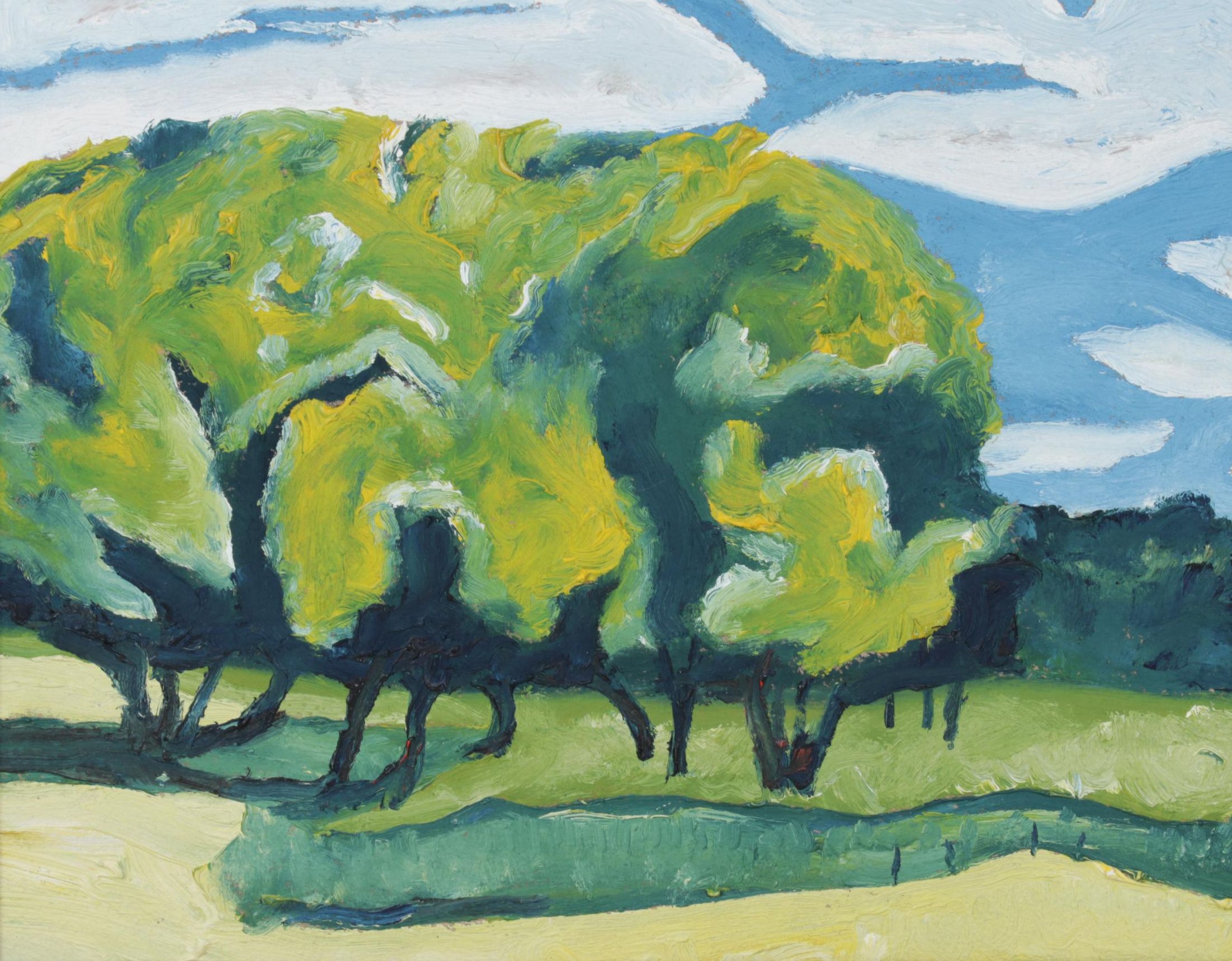 François Fournier Landscape Oil Painting "The Bunch," 2008